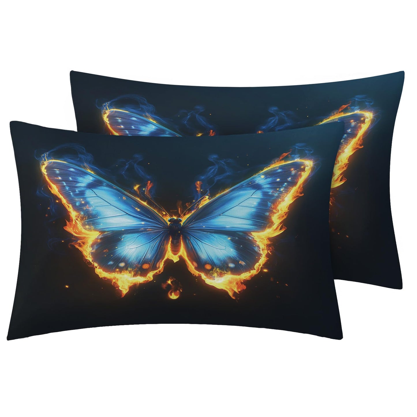 Rejkxyw King Size Sheets Set Fantasy Butterfly - Cartoon Butterflies Bed Sheets - Boys Girls Sheet Set - 12 Inch Deep Pocket - Ultra Soft Winkle Free Microfiber Bedding Sheets & Pillowcases 4 Piece