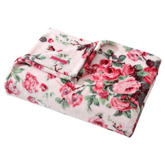 Betsey Johnson - Blanket, Buttery-Soft Throw Blanket for Couch or Bed, Boldly Plush & Oversized Bedding (Vintage Floral Pink, 50" x 70")