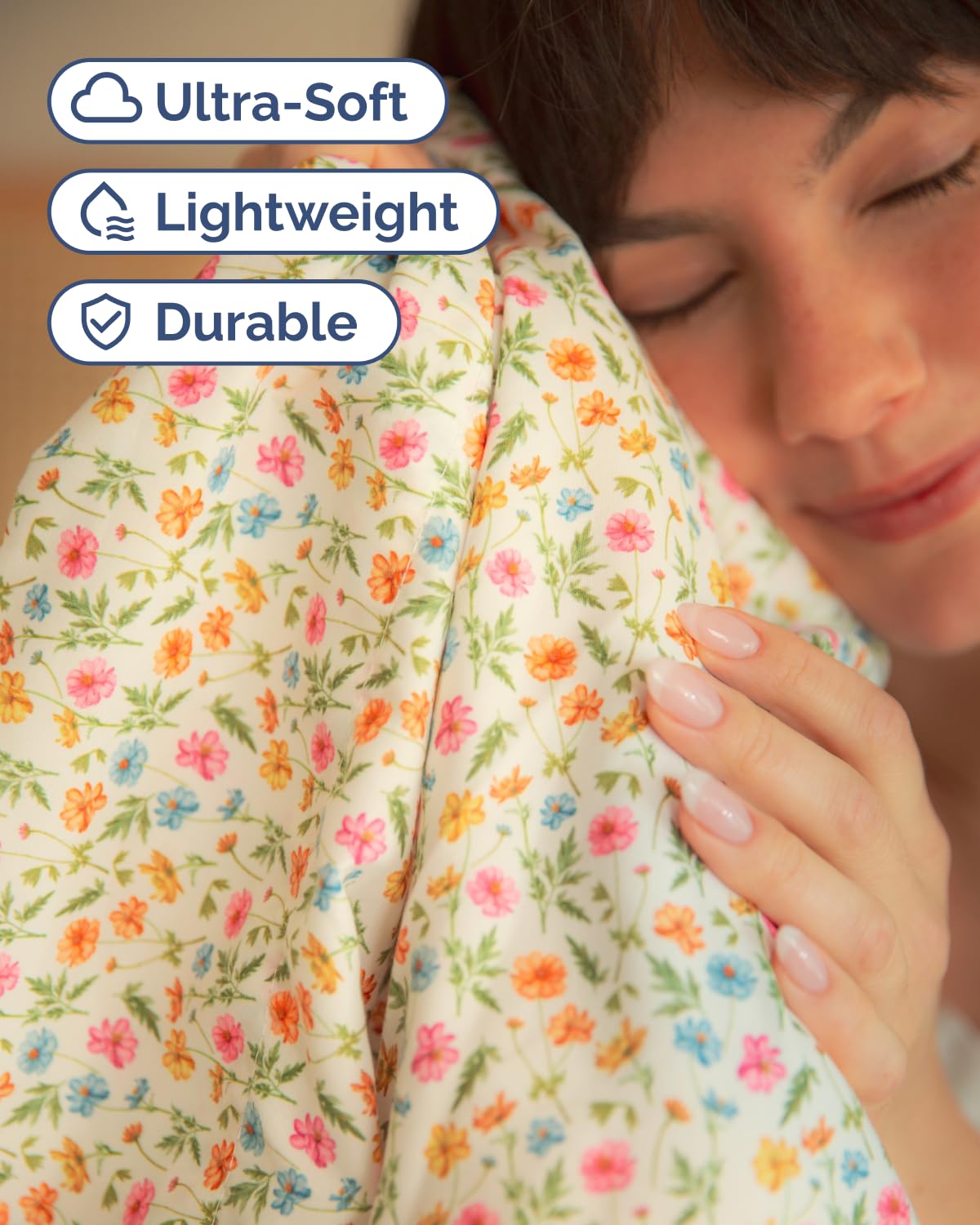 Floral Sheets - Flower Print Bed Sheet Set - 1 Flat, 1 Fitted & 2 Pillowcases w/ Deep Pockets - Comfy, Cozy, Wrinkle & Fade Free - Boho Botanical Bedding - Soft, Breathable & Cooling - Full Size Set