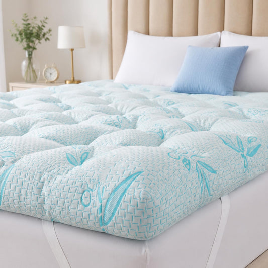 SHOUREN 4-5 Inch Mattress Topper King Size, 2100 GSM Pillow Top