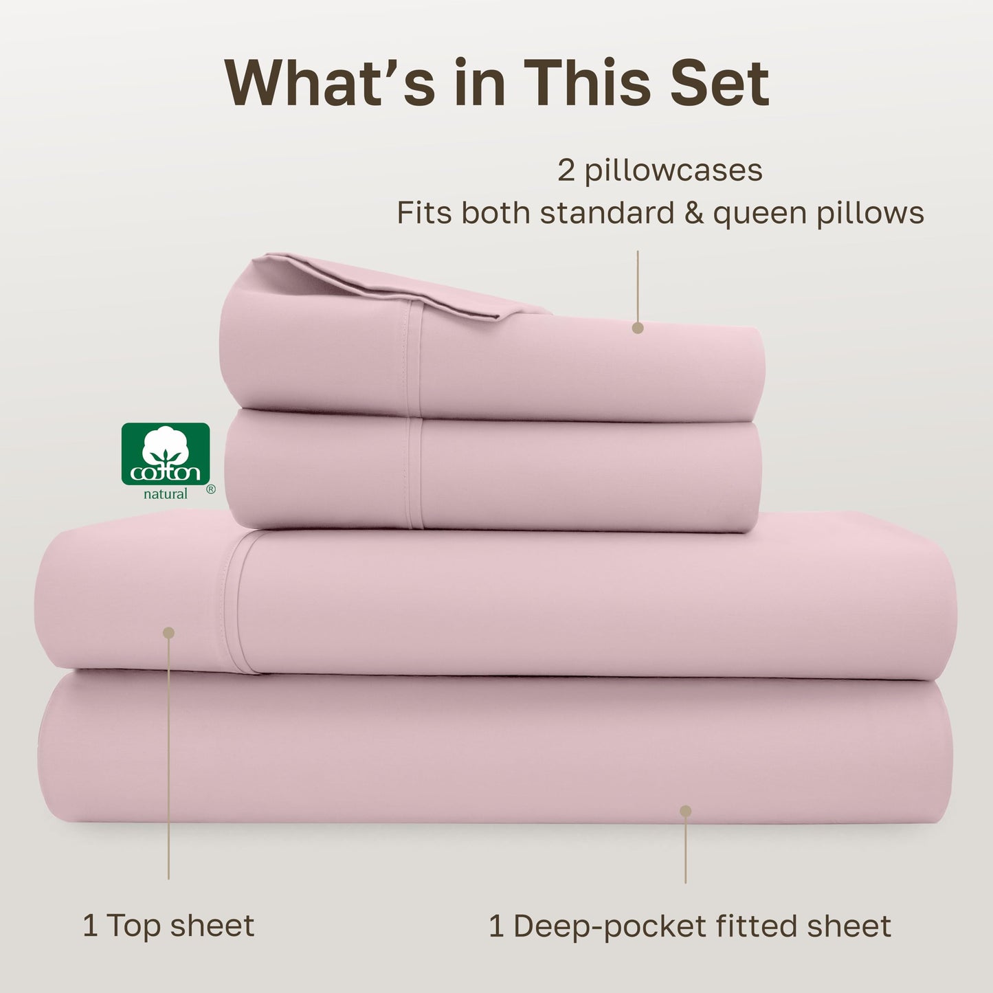 California Design Den Soft Queen Size 100% Cotton Sheet Sets, 400 Thread Count Good Housekeeping Award Winner, Silky Smooth Sateen Weave with Deep Pockets, Durable Queen Bed Sheet Set - Pink