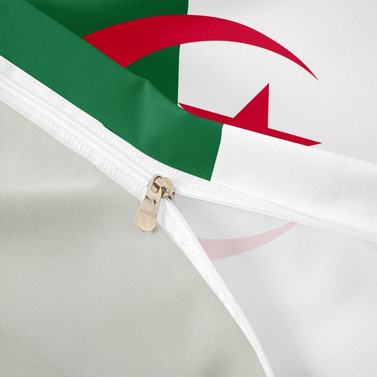 Feelyou Flag of Algeria Duvet Cover Full Size Boys Girls Algerian Bedding Set Breathable Soft International Flag Comforter Cover 3Pcs Soccer Sports Game Bedroom Decor