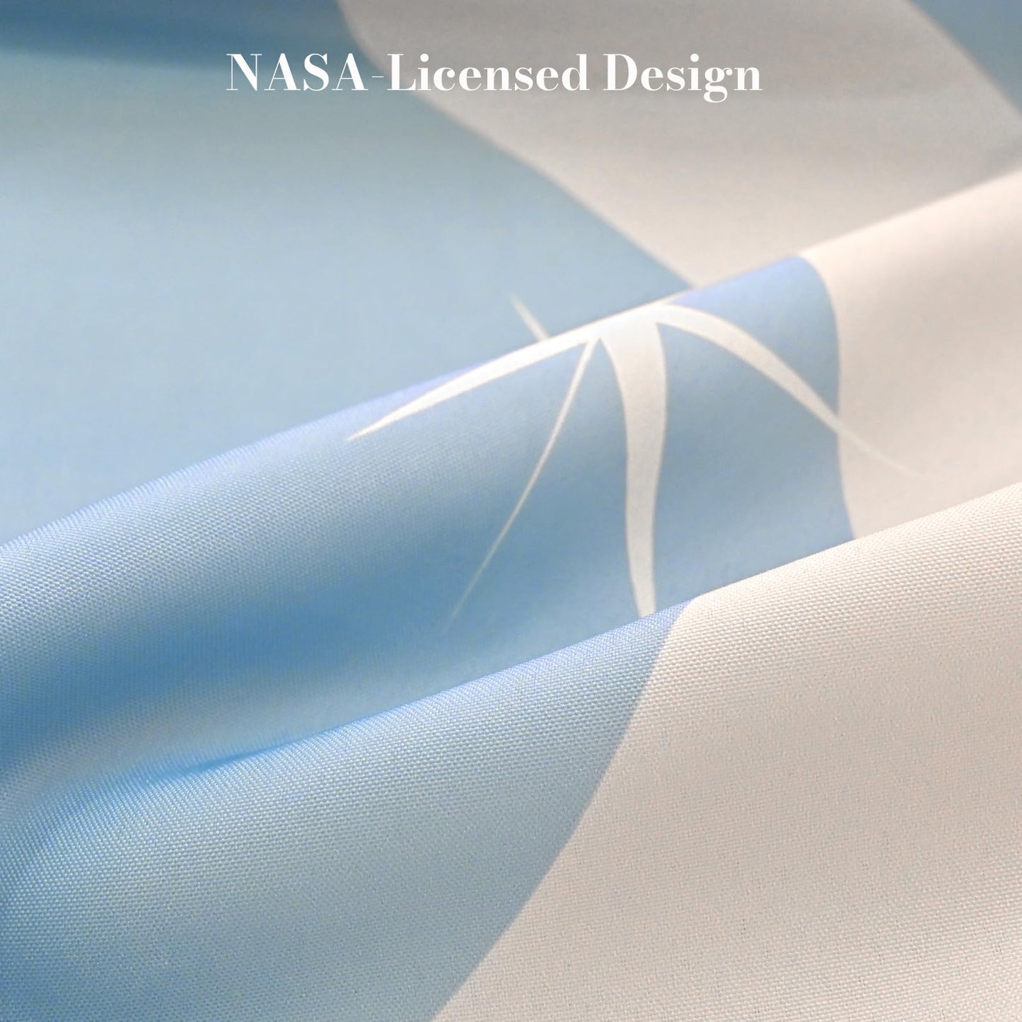 DRIFTED ROOT NASA Licensed No Hook Shower Curtain Set, Carina Cascade Nebula Cloud Design, Space Poster Art, Oxford Cloth, Bathroom Hotel Decor (Carina Cascade-Blue, 72" W x 74" L (Pack of 1))