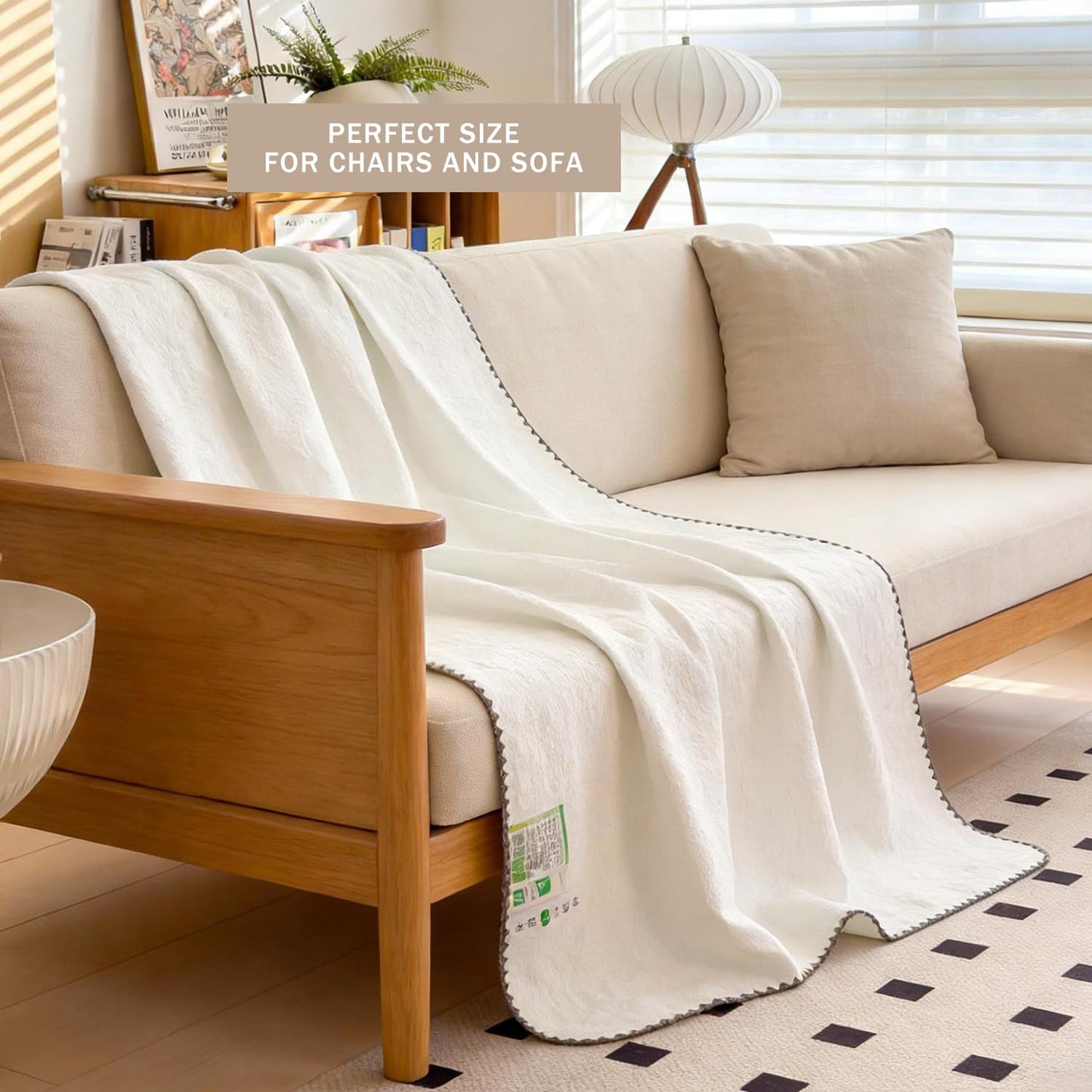 Cotton Muslin Quilt Twin Size Floral White, Lightweight Breathable Reversible Bedspread Coverlet, Soft Farmhouse Bedding for All Season Bed Couch Sofa (Leaves White, Twin 60 x 80 in)