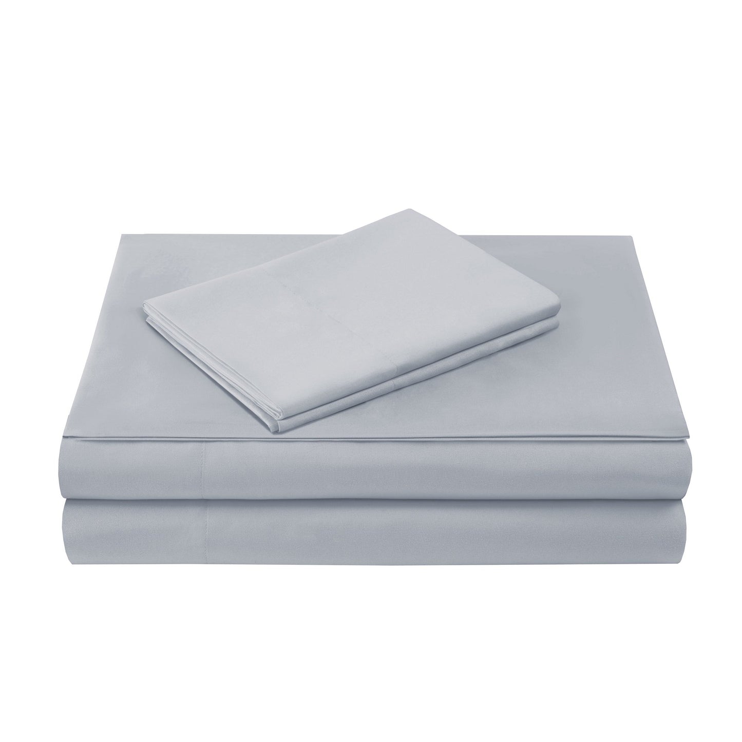 Comfort Spaces Microfiber Set 14" Deep Pocket, Wrinkle Resistant All Around Elastic-Year-Round Cozy Bedding Sheet, Matching Pillow Cases,4pieces, Twin, Light Gray,CS20-0119