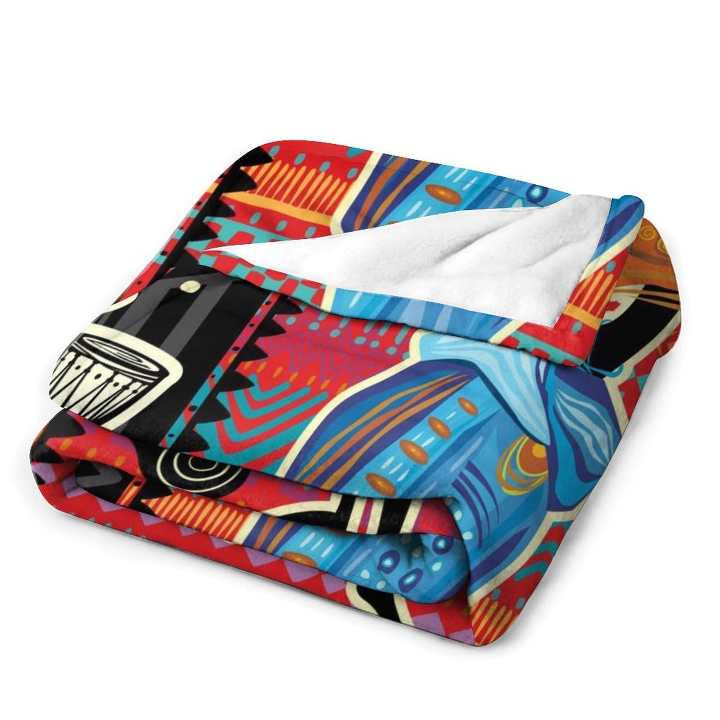 ZhiRain African Throw Blanket Black Woman Ancient Tribal Ethnic Bohemian Blanket for Sofa Bed Couch Chair Or Dorm 50"x60"