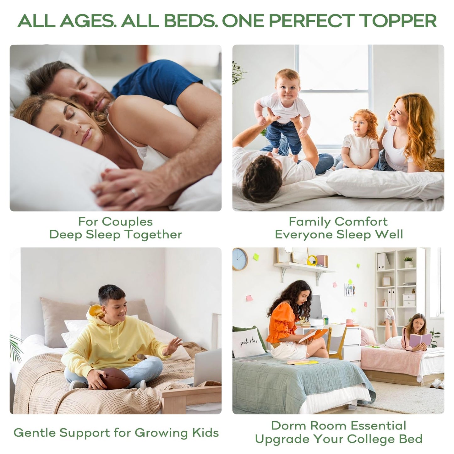 OLANLY King Mattress Topper, Bamboo Viscose Cooling Pillow Top Mattress Pad, Soft Plush Down Alternative for Firm Mattress, Back & Hip Pressure Relief, Machine Washable, Deep Pocket, White