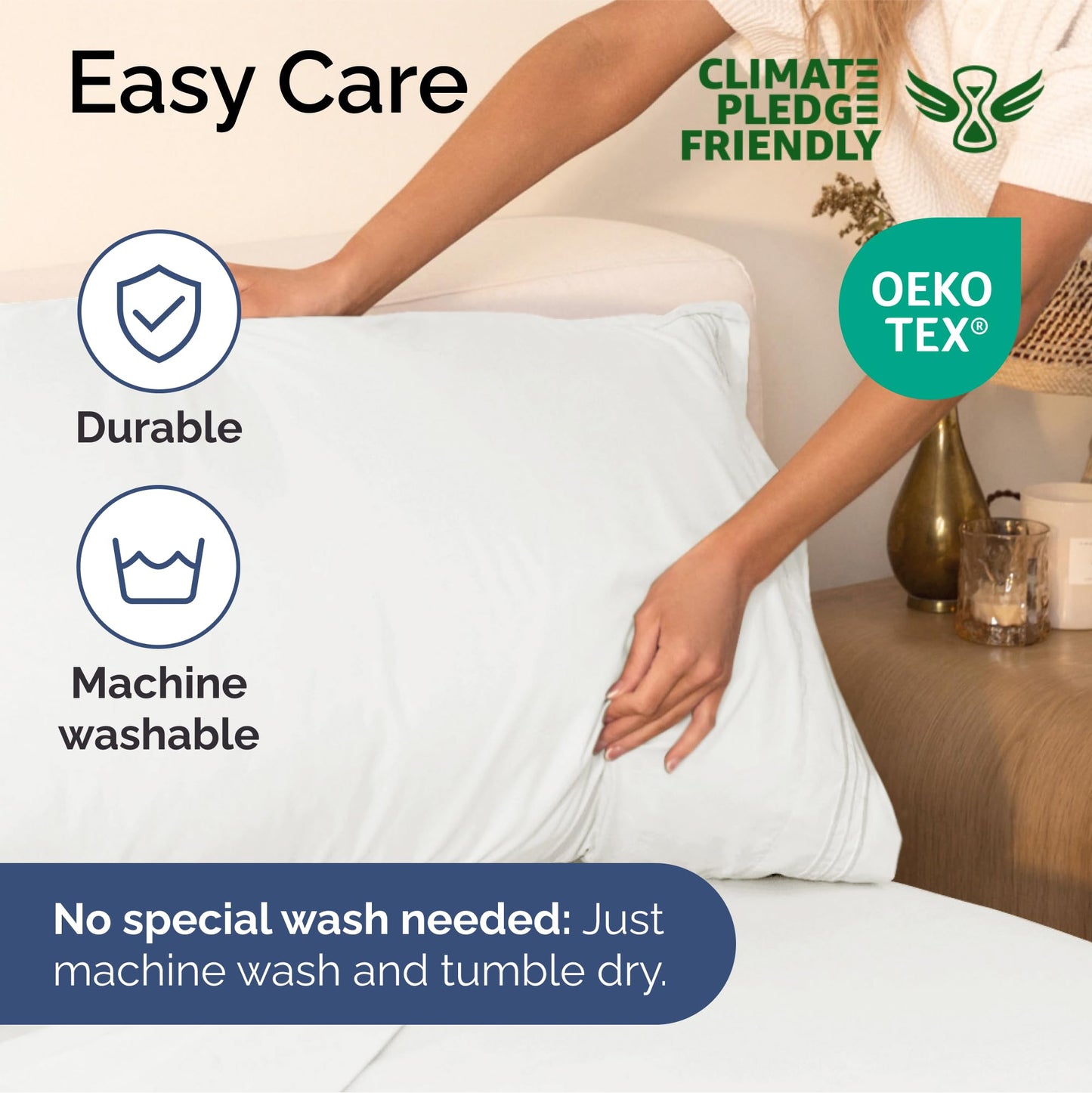 Queen Size 4 Piece Sheet Set - Ultra Soft & Cooling Bed Sheets - Fits 8 to 16 inch Mattress - Wrinkle Free & Fade Resistant with Deep Pockets - Breathable, Comfy Hotel Luxury Bedding - Antique White