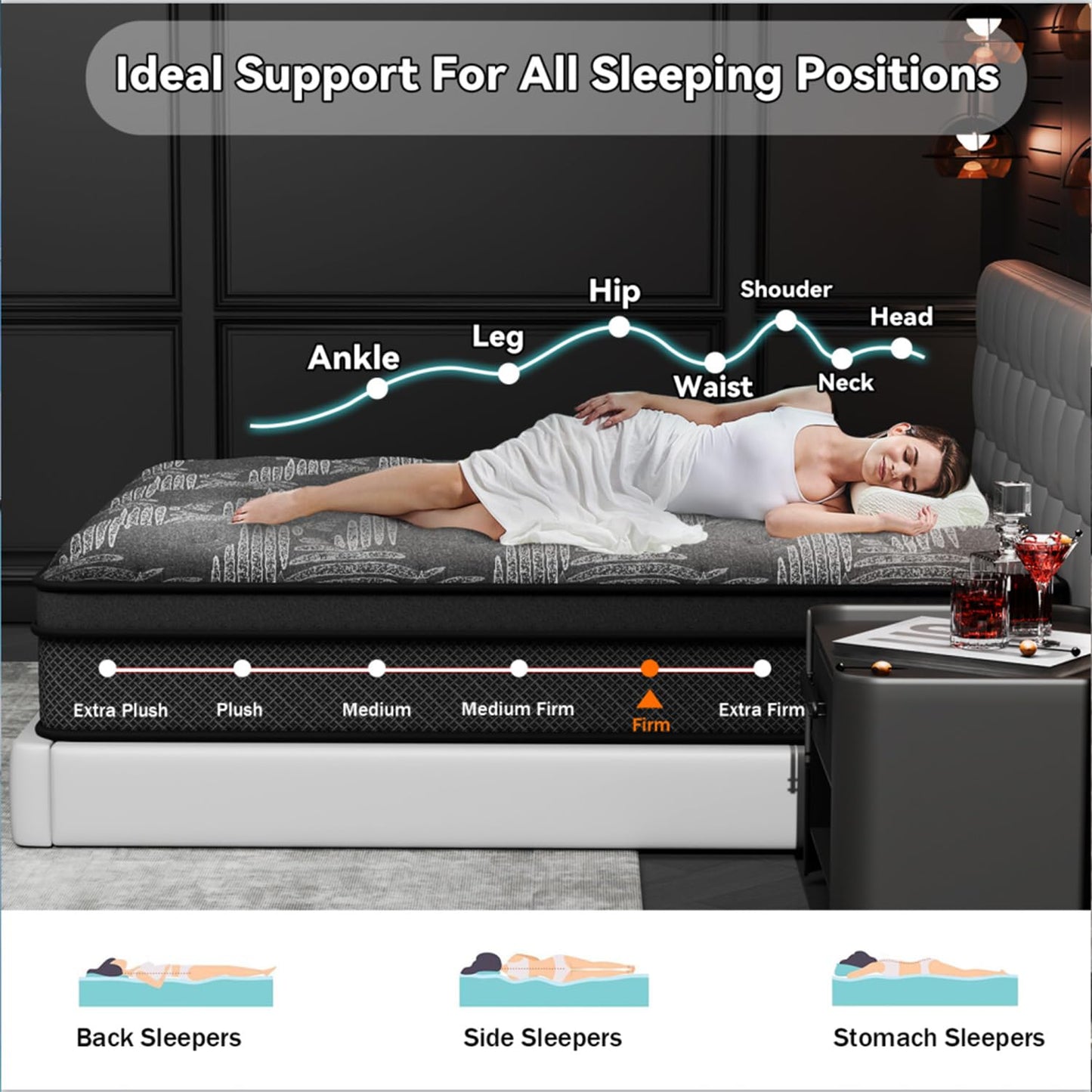 veladream Full Mattress 12 Inch, Hybrid Mattress in a Box, Gel Memory Foam and Pocket Springs, Firm Pressure Relief, Motion Isolation, Breathable Comfort, CertiPUR-US Certified, Fiberglass-Free