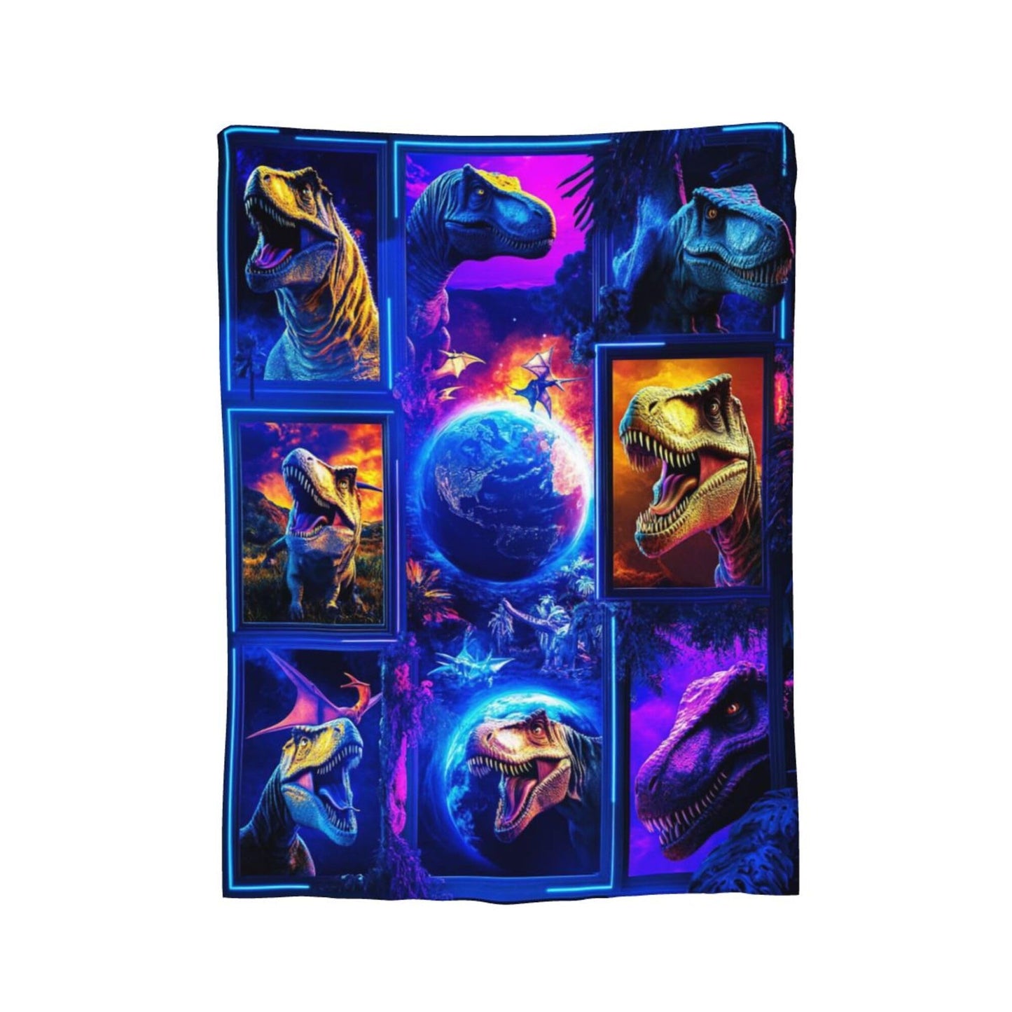 Dinosaur Blanket Dinosaur Fleece Throw Blanket Super Soft Fuzzy Plush Cozy Warm Dinosaurs Decor Stuffed Bedding Blankets Gift for Boys Girls Men Women Kids & Adult 50"x40"