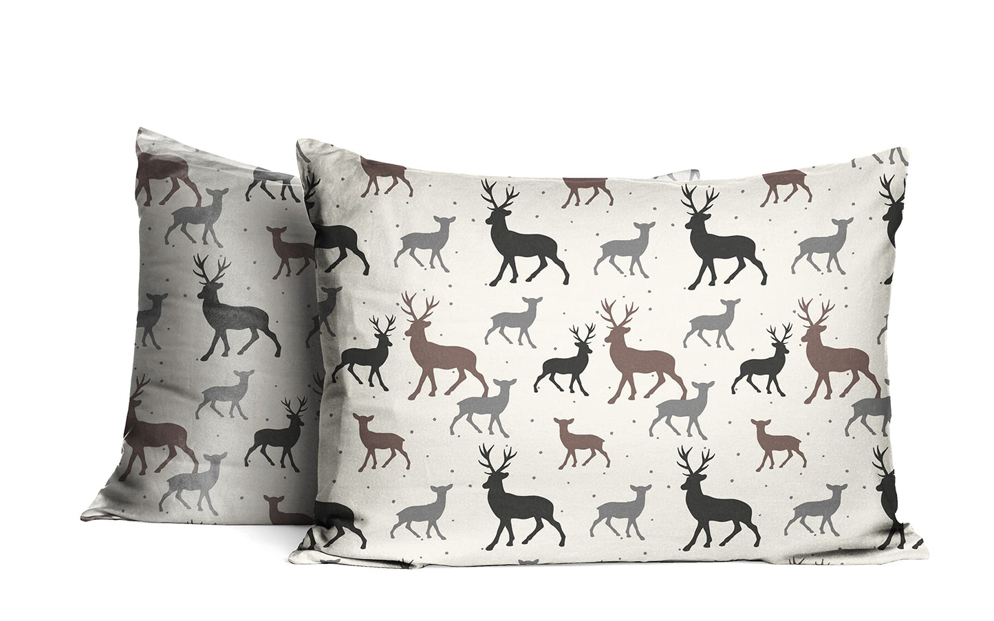 Pointehaven Flannel 170 GSM Sheet Set,Twin Autumn Deer