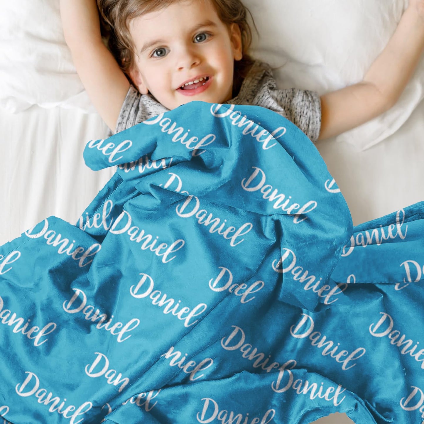 Ships Next Day, Personalized Baby Blankets for Boys Girls- Printed in USA, Custom Name Blanket Super Soft Plush Fleece, Customized Christmas Easter Gifts for Kids, Newborns, Toddlers