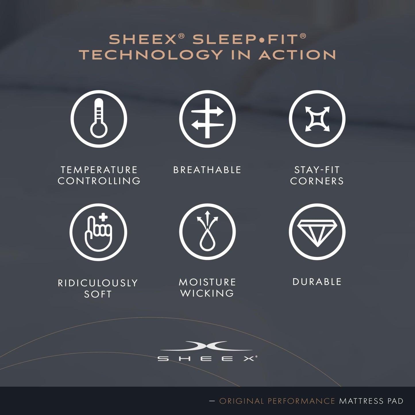 SHEEX Original Performance Cooling Mattress Pad, Ultra-Soft Full Mattress Topper, Deep Pocket Design Fits Mattresses up to 16 Inches, Bright White