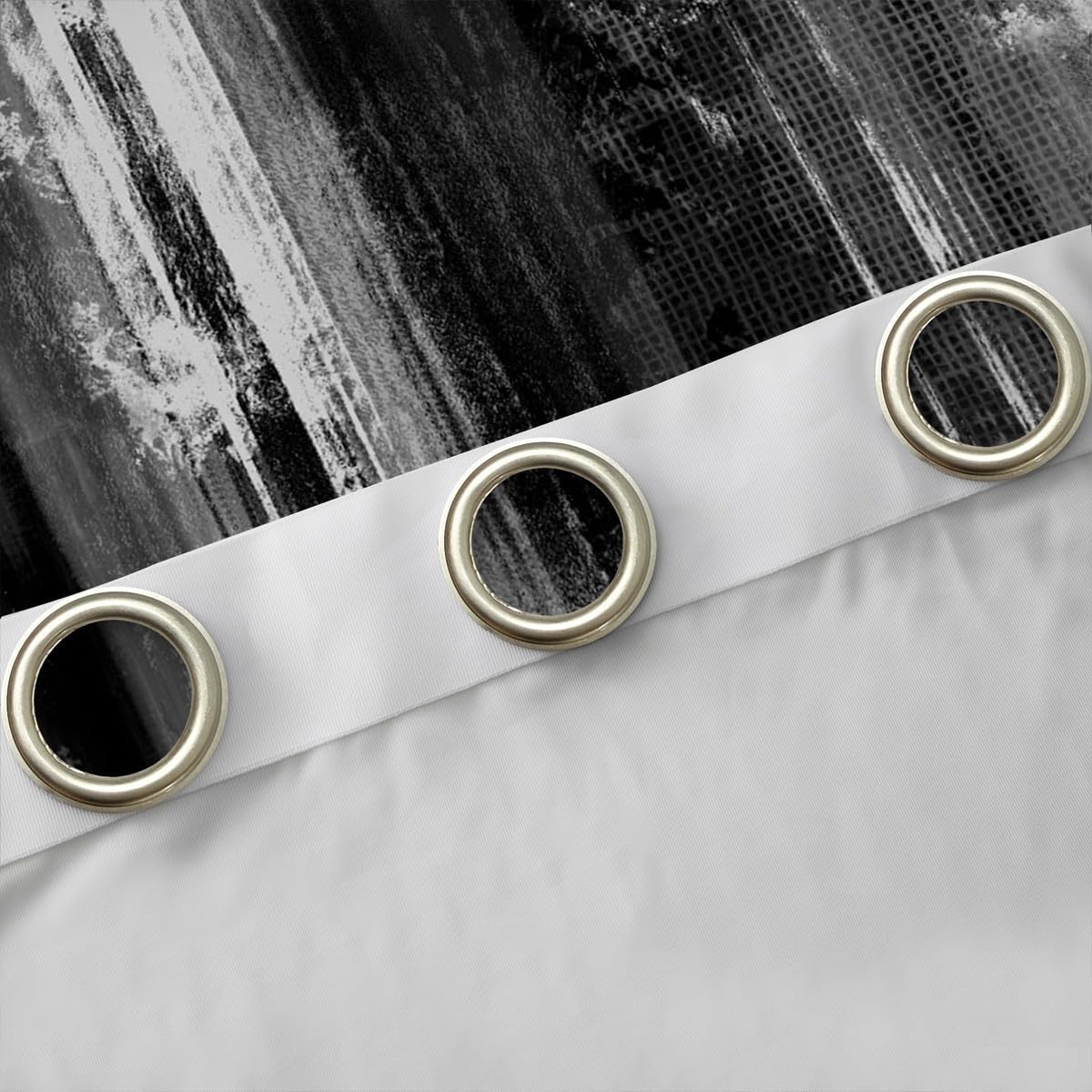 Feelyou Abstract Blackout Curtains Modern Abstract Art Darkening Drapes for Bedroom Living Room Decor Black White Gray Thermal Insulated Shades Luxury Window Treatments, 2 Panels 38 x 45 Inch