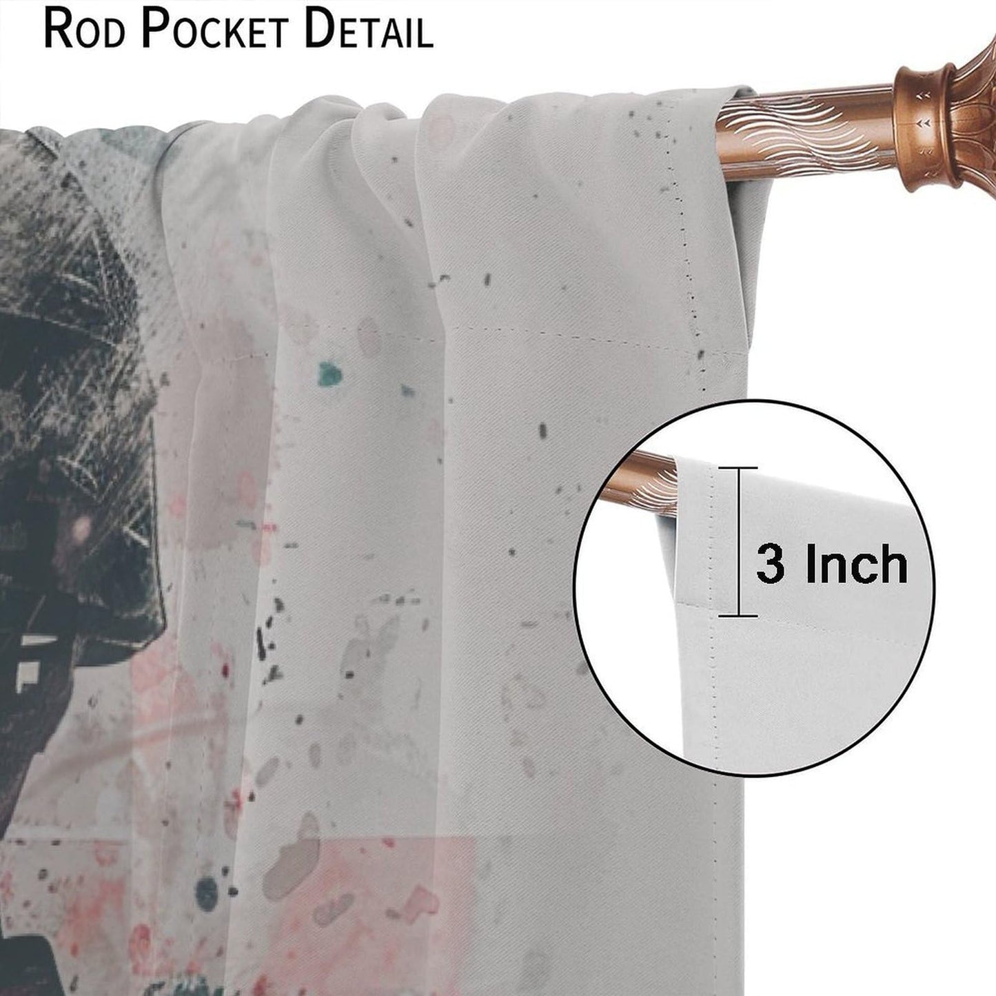 TOWINSFB Military American Soldier Blackout Curtains for Living Room Bedroom, Vintage War Theme USA Flag Window Curtains Rod Pocket Thermal Insulated Window Drapes, 2 Panels, Each 21W x 45L
