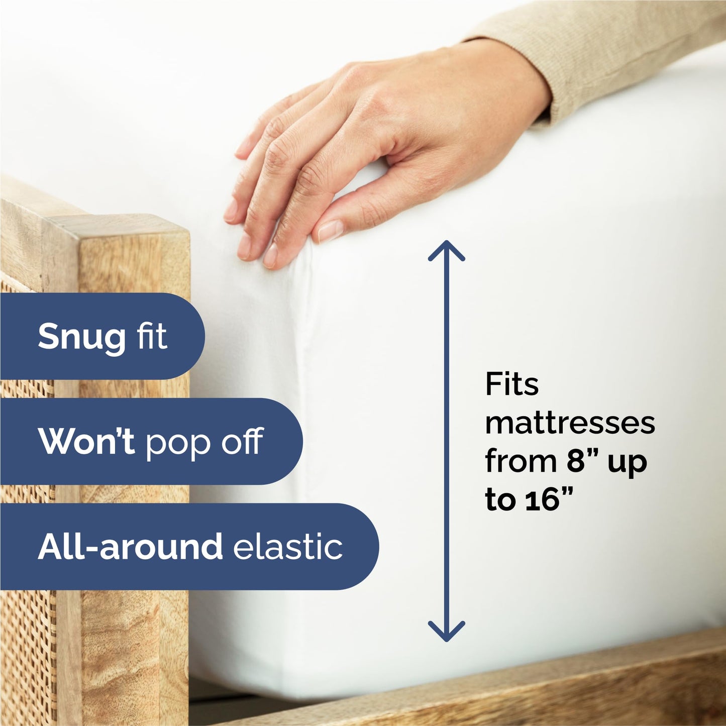 Split King 7 Piece Sheet Set - Comfy Breathable & Cooling - Ultra-Soft Hotel Luxury Bedding Set w/ 8-16 Inch Deep Pockets - 1 Flat & 2 Fitted Sheet & 4 Pillowcases - Wrinkle Free & Easy Care - White
