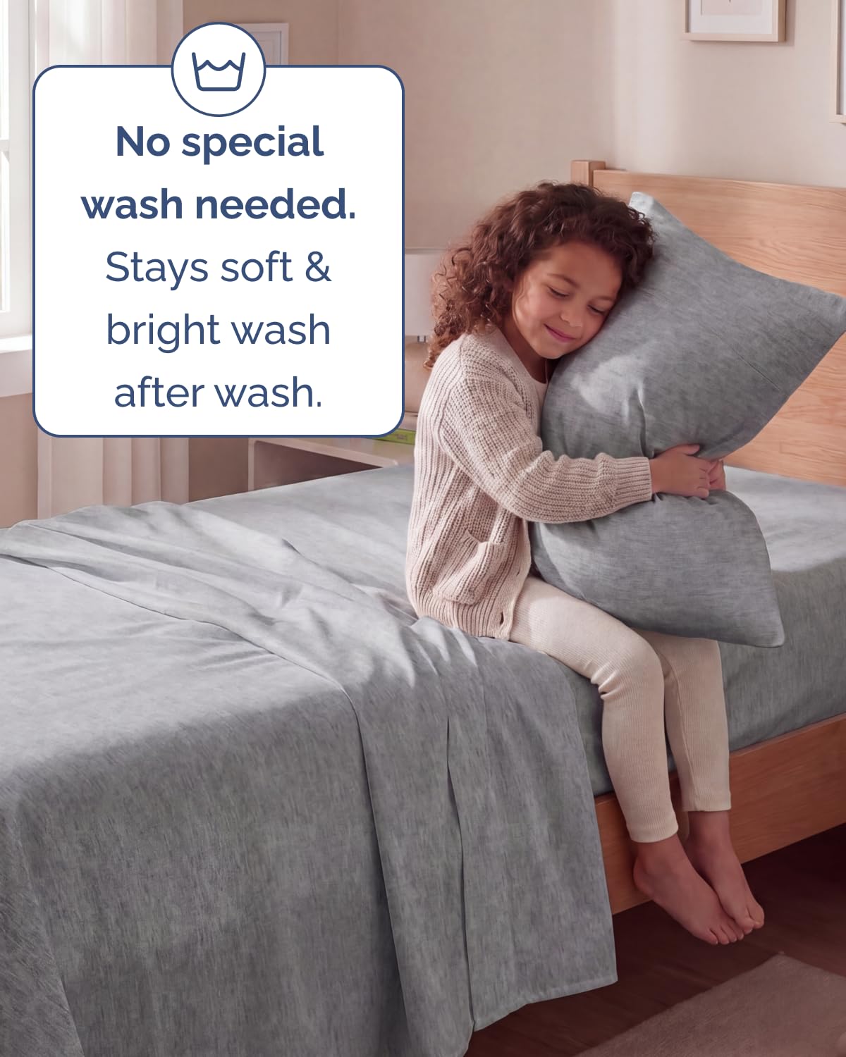 Twin Size 3 Piece Sheet Set - Comfy Breathable & Cooling Sheets - Hotel Luxury Bed Sheets for Women & Men - Deep Pockets, Easy-Fit, Soft & Wrinkle Free Sheets - Heathered Grey Oeko-Tex Bed Sheet Set