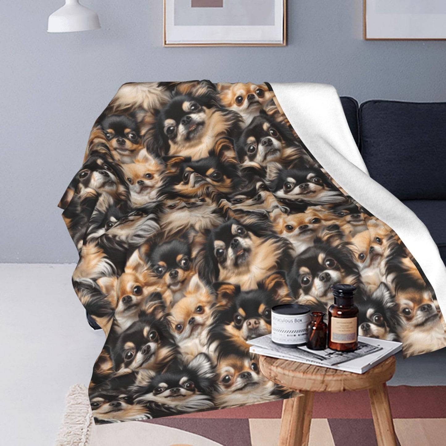 TZJCCMAY Chihuahua Blanket for Kids Women Adults, Dog Lover Throw Blankets, Soft Lightweight Fleece for Bed Sofa Home Living Room Decor, Birthday Gifts, 50x60in