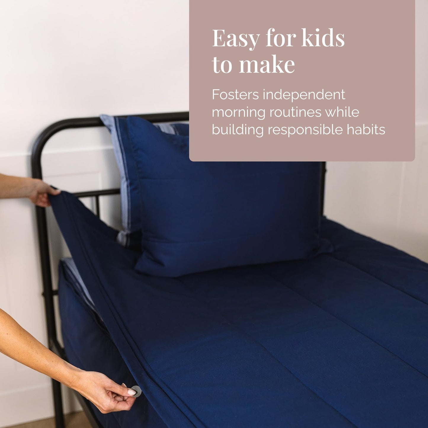 Beddy's Navy Blue All-in-One Zipper Bedding Set - Minky Lined - Twin
