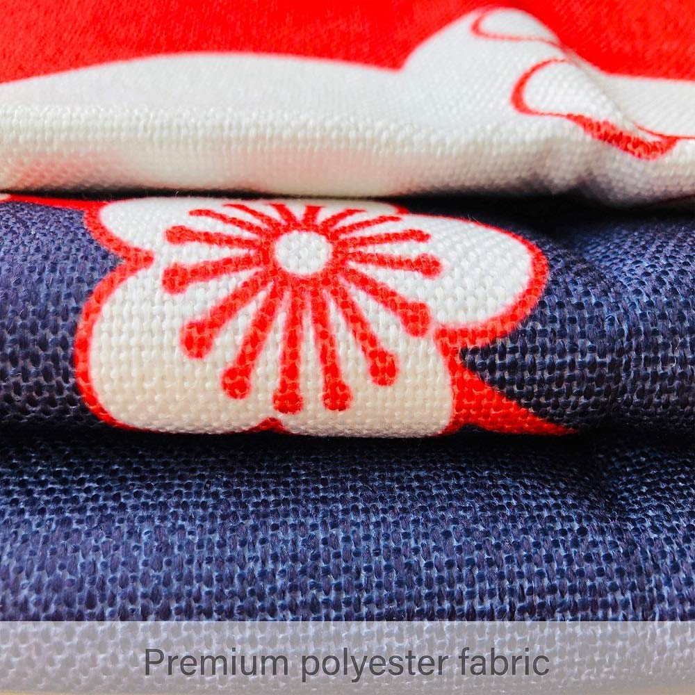 Ofat Home Crane & Sakura Noren Curtain 33.5" x 59" Japanese Style