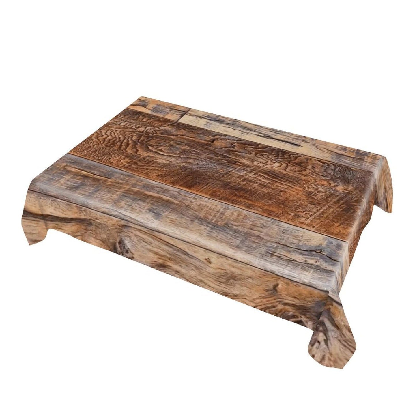 Vuiopuf Brown Wood Print Rectangular Tablecloth Perfect for Home, Restaurant, Hotel & Outdoor Patio Use