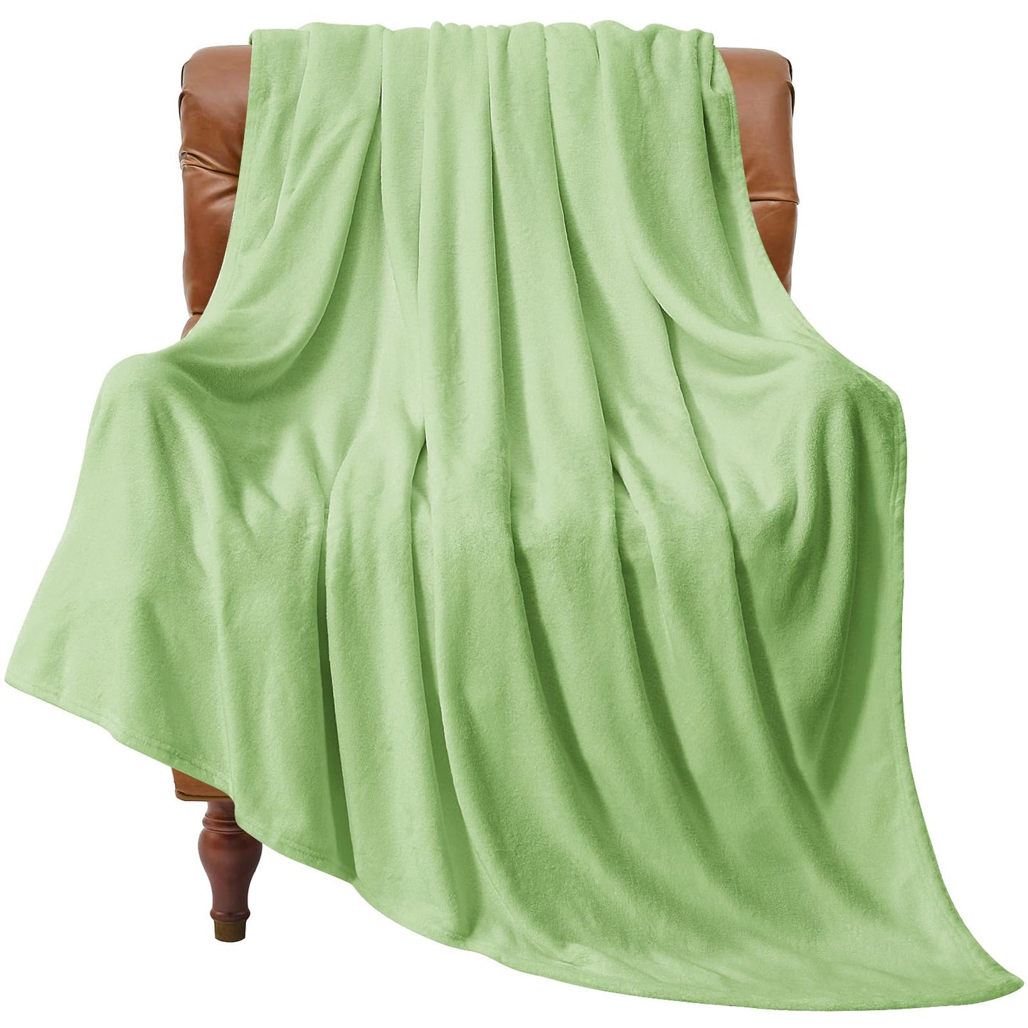 BEDELITE Fleece Blanket Grass Green Throw Blankets for Couch & Bed, Luxury Plush Cozy Fuzzy Blanket 50" x 60", Super Soft Warm Lightweight Throw Blanket for Travel Camping