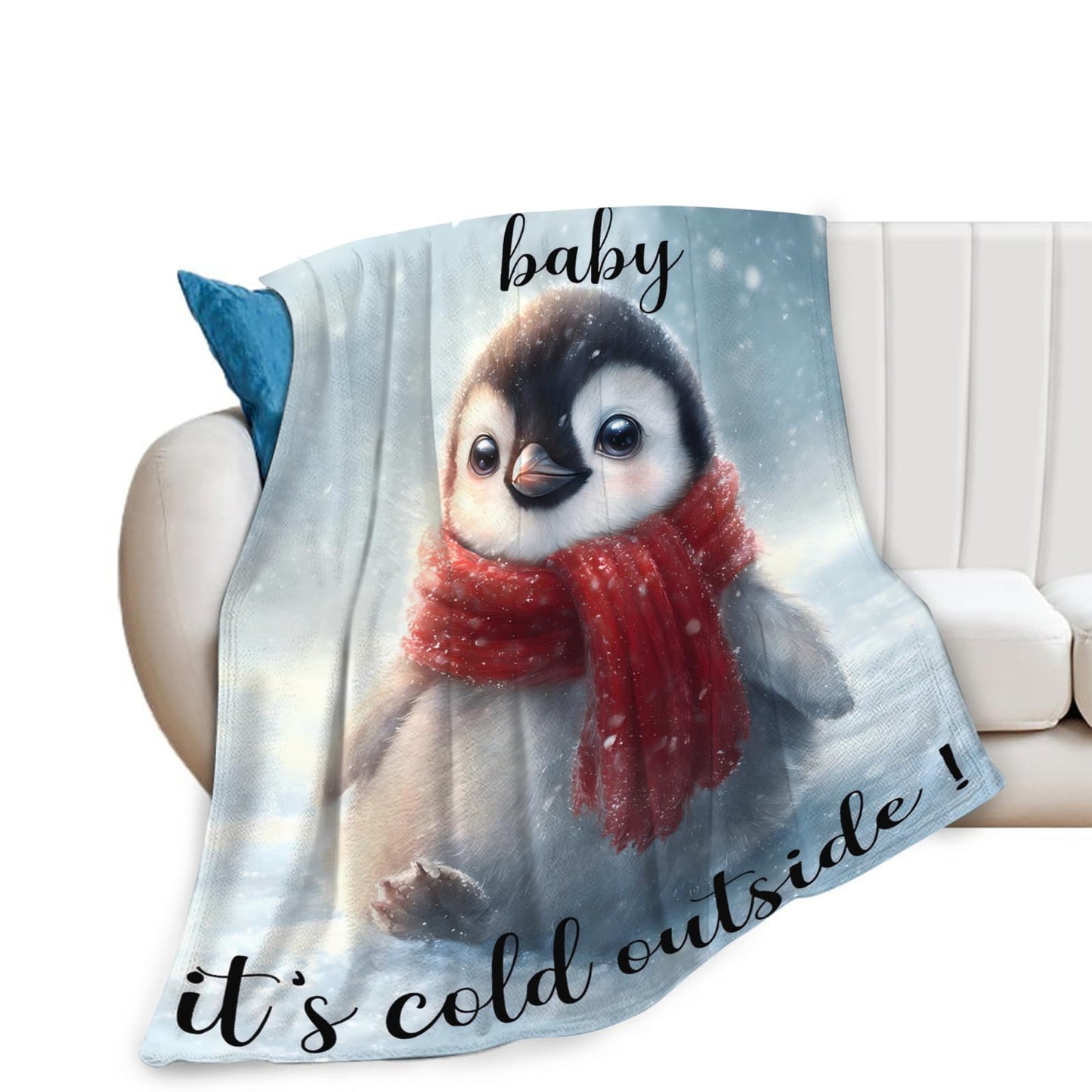 Baegopa Penguin Blanket Gifts Throw 50"X40"