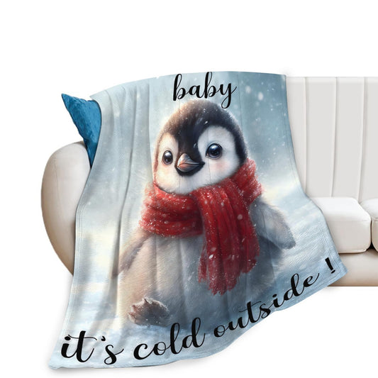 Baegopa Penguin Blanket Gifts Throw 50"X40"