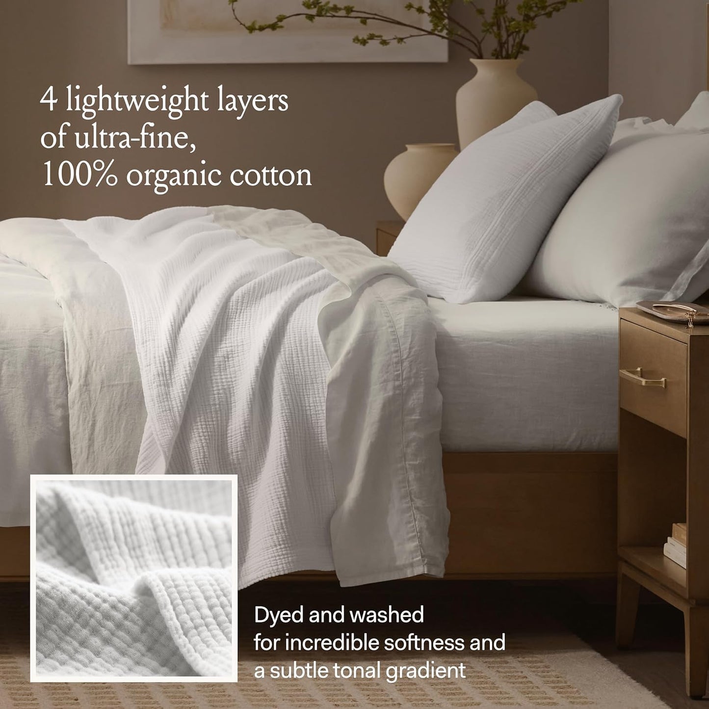 BOLL & BRANCH Dream Bed Blanket - Twin/Twin XL, Coastal Navy - Luxury 100% Organic Cotton - Soft, Lightweight and Breathable - Cloud-Like Touch