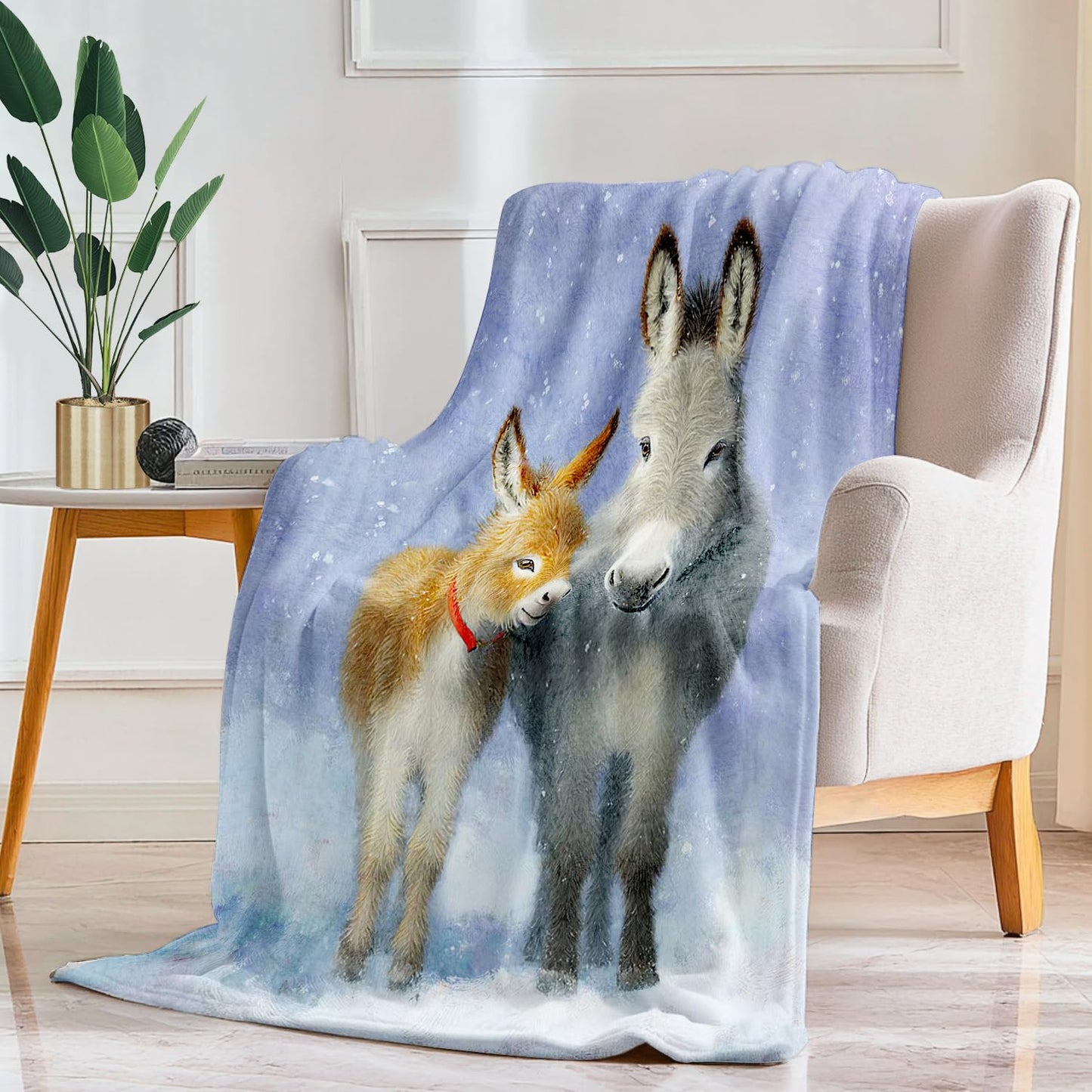 Donkey Blanket Donkey Throw Blanket Super Soft Plush Flannel Fleece Bedding Gifts for Boys Girls Men Women Lovers Adults Stuff for Couch Sofa Bed Room Decor 50"X60"