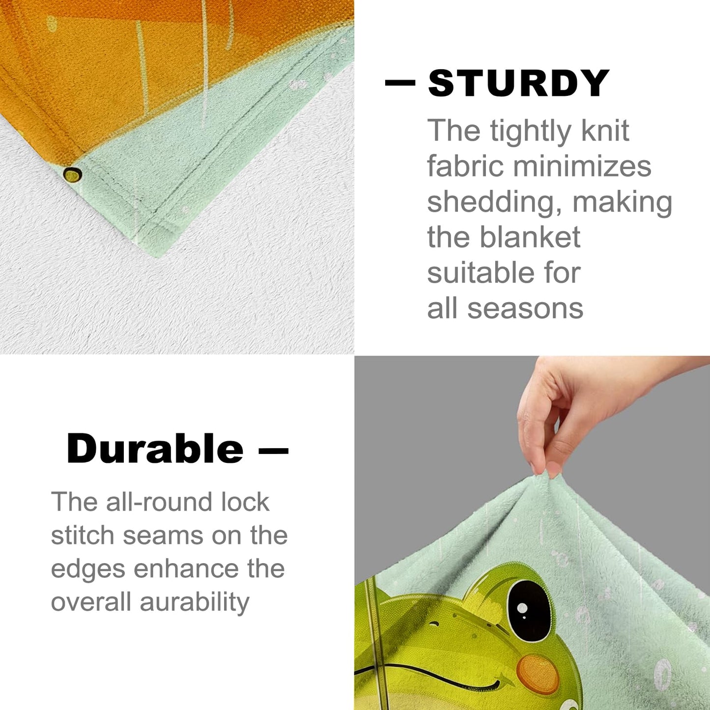 Frog Flannel Blanket for Women & Men, Adults - Soft, Warm & Cozy Frog Decor Throw Blanket - 60" x 50"
