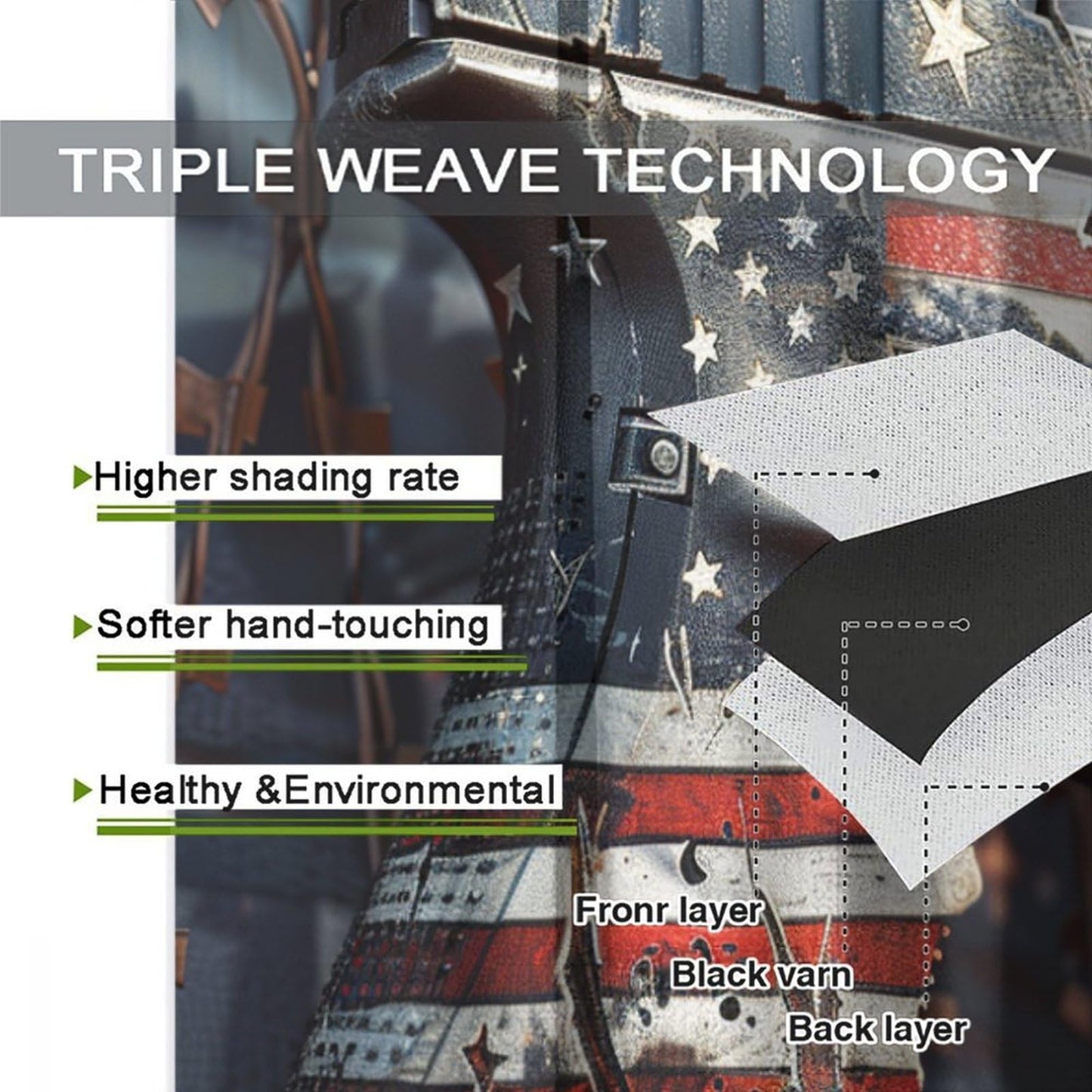 TOWINSFB American Flag Military Gun Blackout Curtains for Bedroom/Living Room, Gothic Skull War Theme Grommet Curtains Thermal Insulated Window Drapes, 2 Panels, Each 21W x 45L