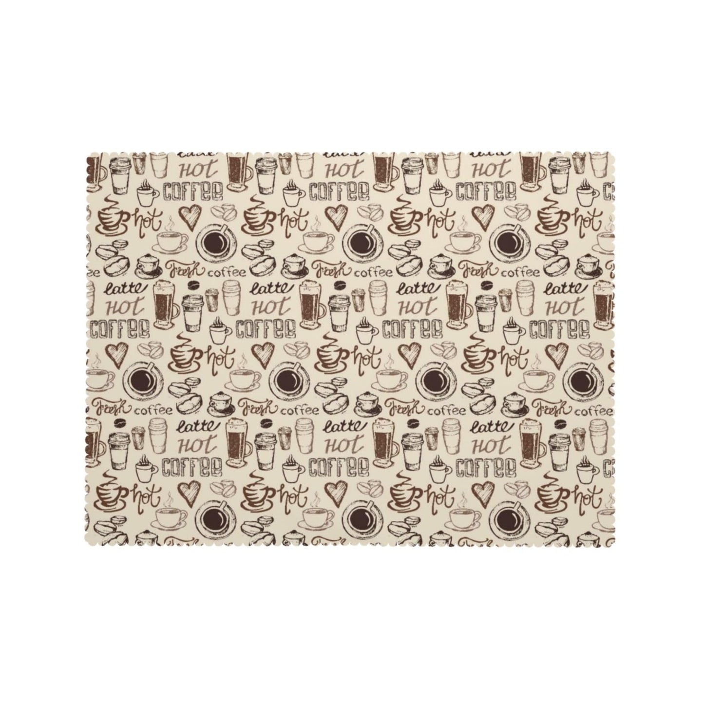 VIMPEYDON Coffee Print Tablecloth Rectangle Table Cloths for Dining Tables, Love Coffee Cup Beans Tablecloths Reusable Tabletop Decoration Table Covers for Kitchen,Holiday,Picnic,Party, 54x72 Inch