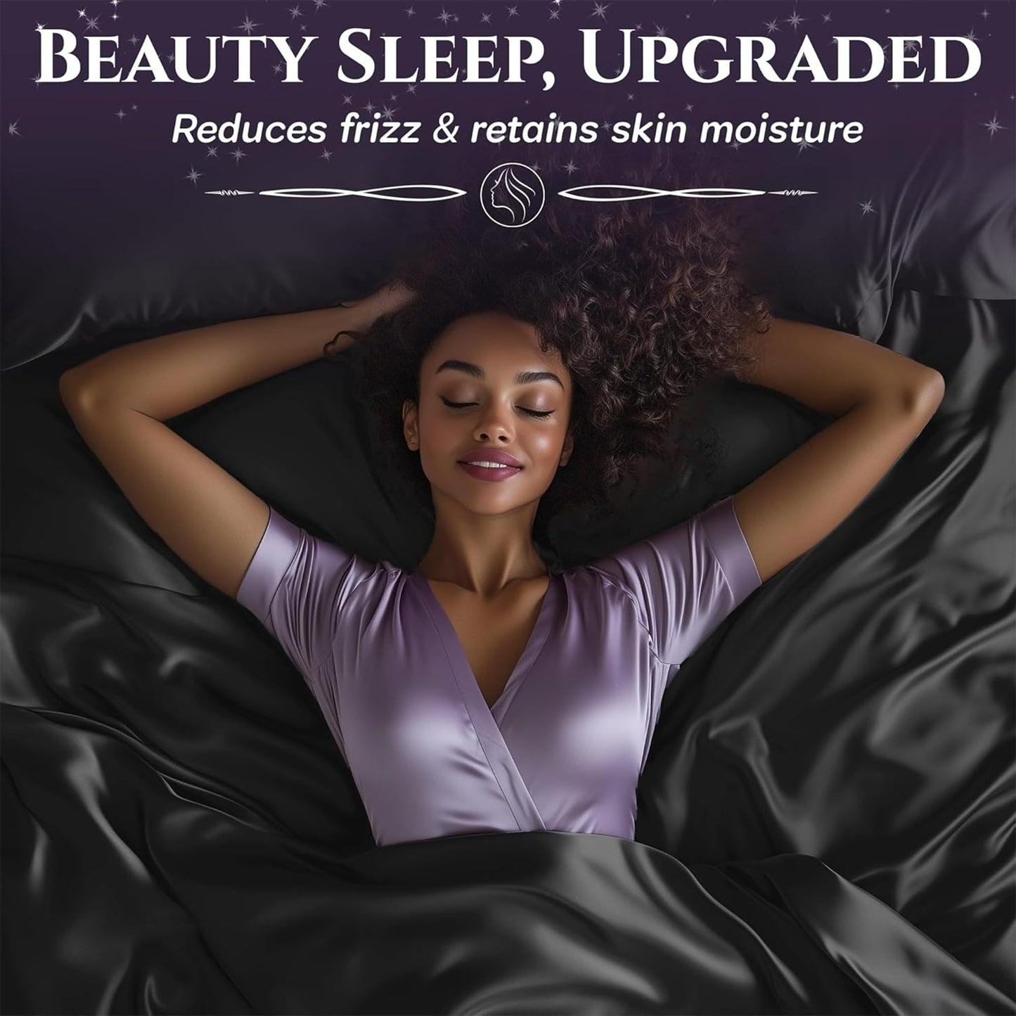 SLEEP SANCTUARY Satin Sheets Queen Size – 4 Piece Luxury Silky Bed Set, Softer Than Silk, 15" Deep Pocket, Cooling & Wrinkle-Free, Moisture-Wicking & Breathable for Hair & Skin (Stone Grey)