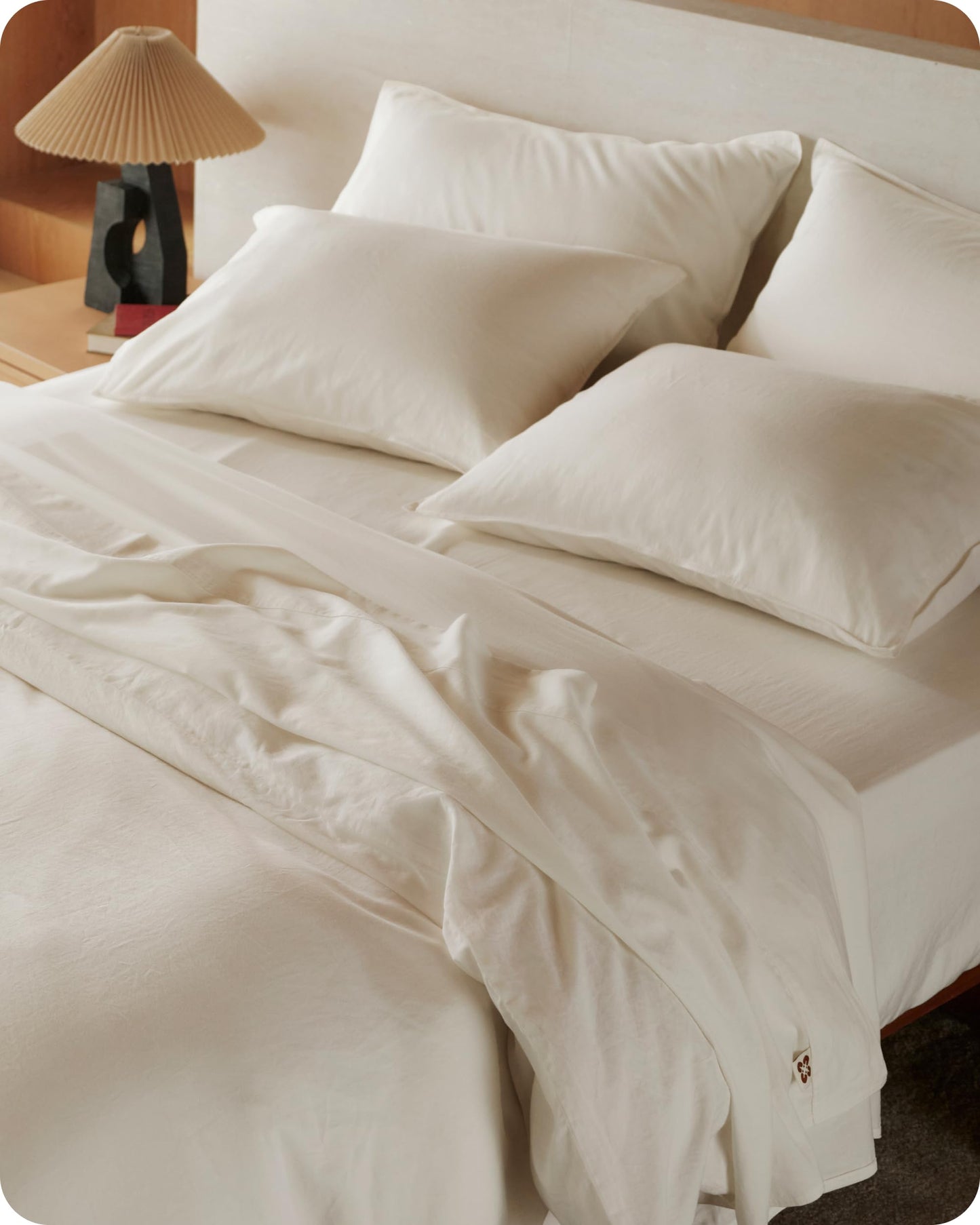 Bedsure 100% GOTS Certified Organic Cotton Sheets, King Size Sheets Set, 17" Deep Pocket Bedsheets with Corner Straps, Eco-Friendly, Soft, Breathable & Luxury PureWoven Cotton Hotel Bedding, Ivory