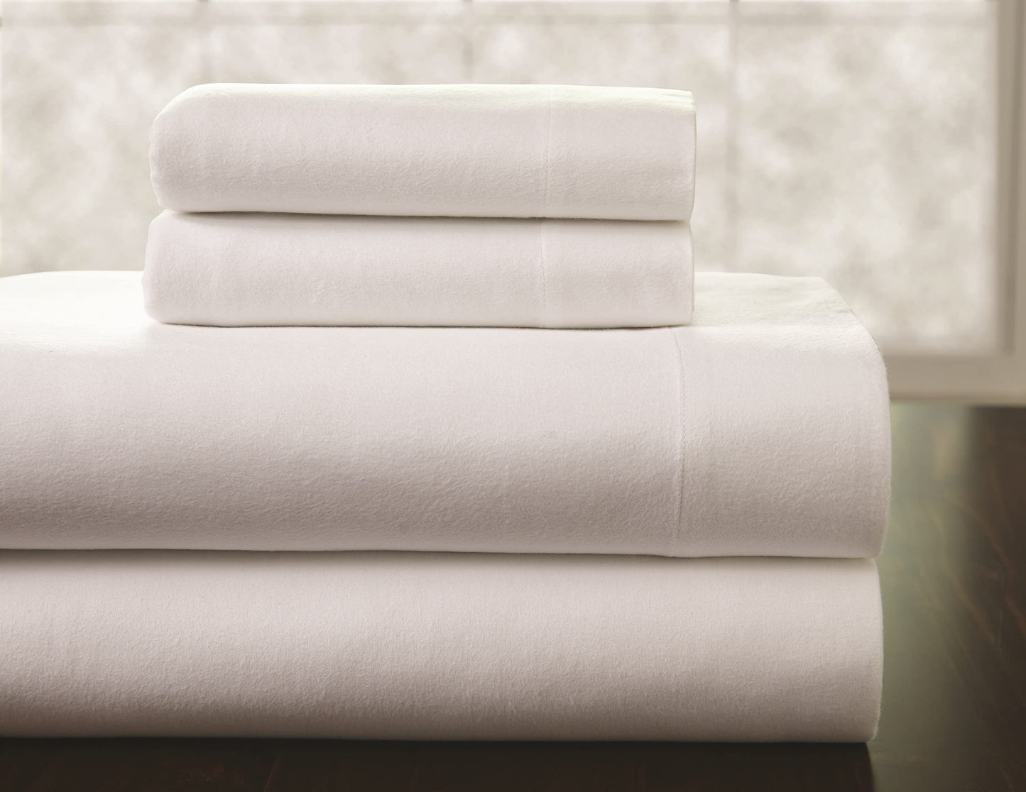 Pointehaven Heavy Weight Flannel Sheet Set, Queen, Ivory - Warm & Cozy - 100% Cotton Flannel Pre-Shrunk -170 GSM -Deep Pockets -Easy Fit Elastic All Around-Comfy Double Brushed