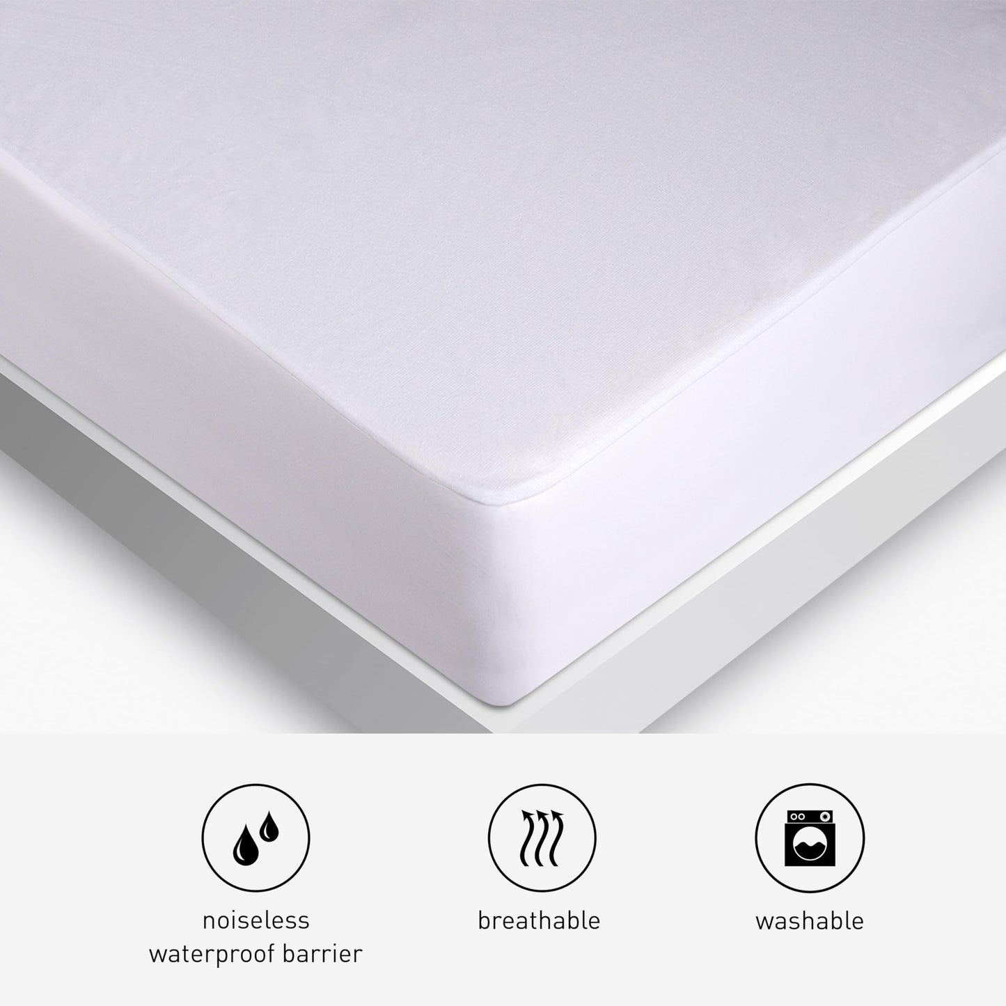 Bedgear Basic Mattress Protector –Waterproof Mattress Cover for College Dorm Beds - Lightweight, Breathable & Noiseless Mattress Pad - Machine Washable Bed Protector for Stain Protection - Cal King