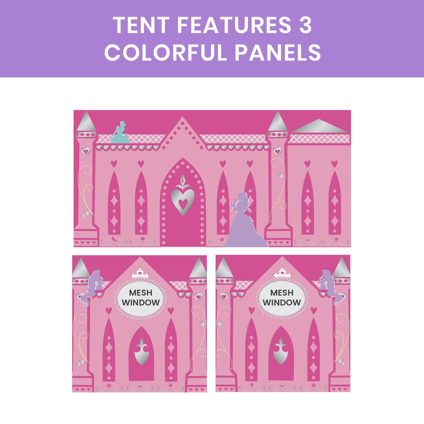 Disney Princess Loft Bed Tent - Curtain Set for Low Twin Loft Bed (Bed Sold Separately) by Delta Children