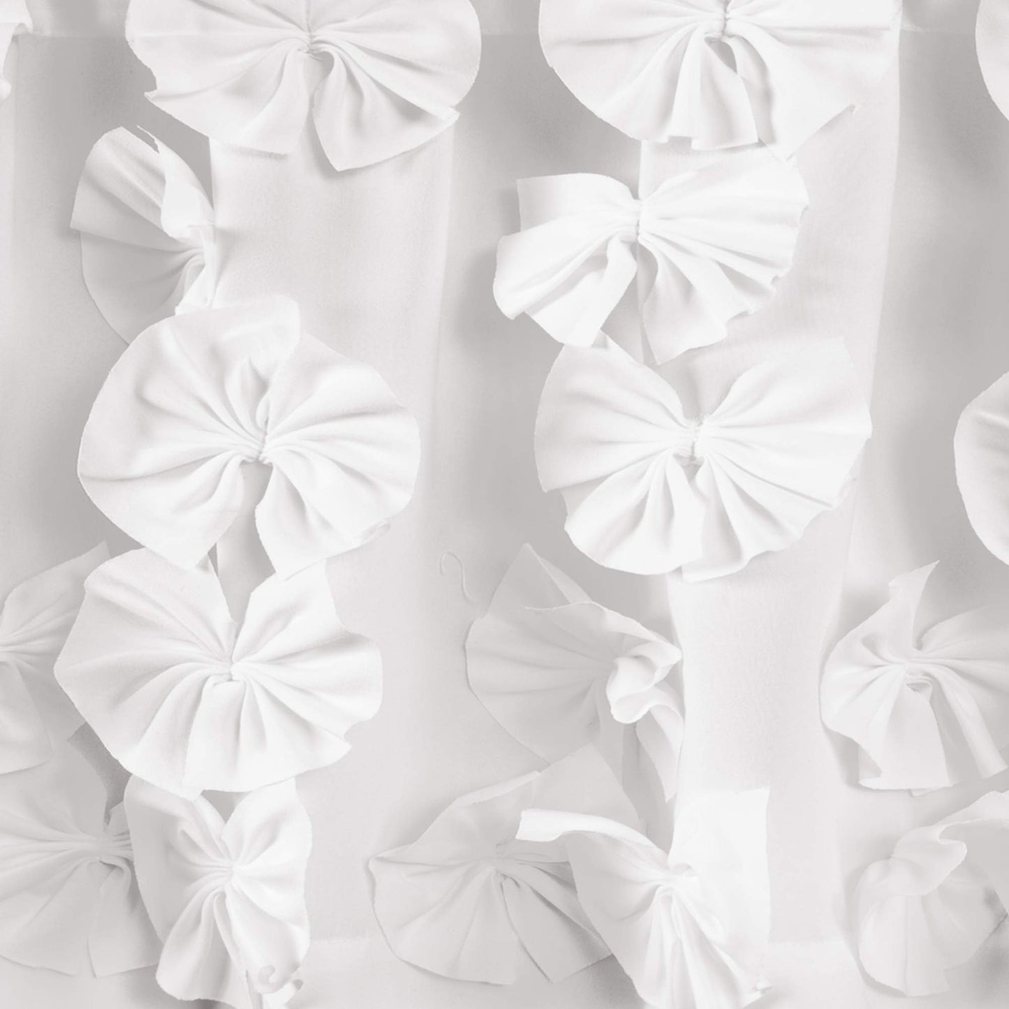 Lush Decor Riley Window Valance, Single 54" W x 18" L, White - Valance Curtains - Kitchen Valances for Windows - Bathroom Window Curtains