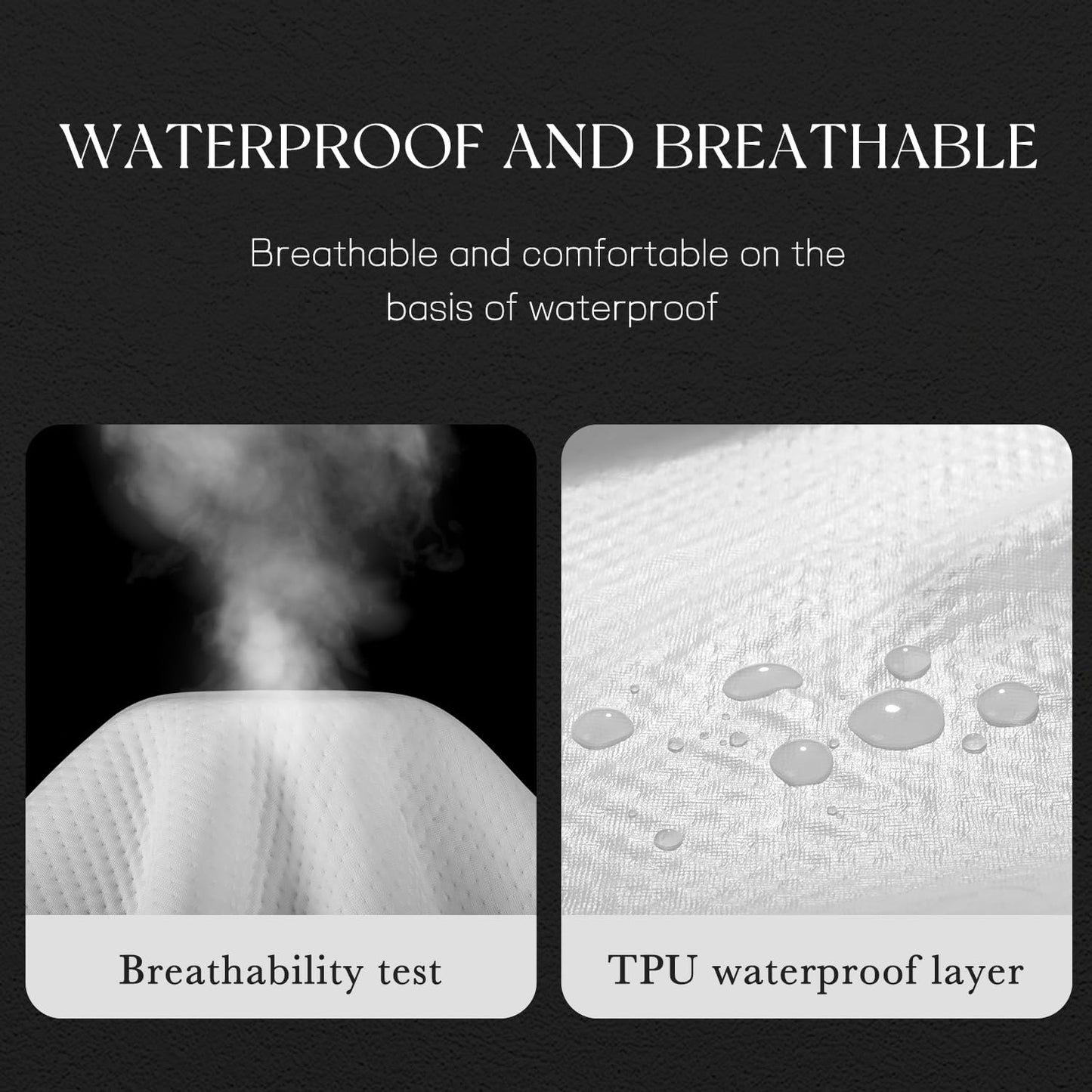 King Mattress Protector Tencel Luxury 100% Waterproof Mattress Protector,Silky Soft & Breathable,Cooling Mattress Pad Cover Fitted 18" Deep Pocket Noiseless,78"x80"