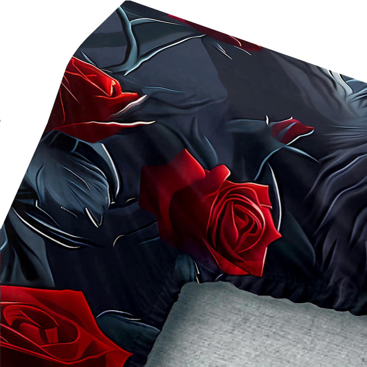 UEVBF Wolf Bedding Fitted Sheet Sets Twin Size,Moon Night Forest Floral Printed Bedding Set for Kids Girls Boys Room Decor,Western Animal Themed Bedding Sets,1 Fitted Sheet+2 Pillowcases.