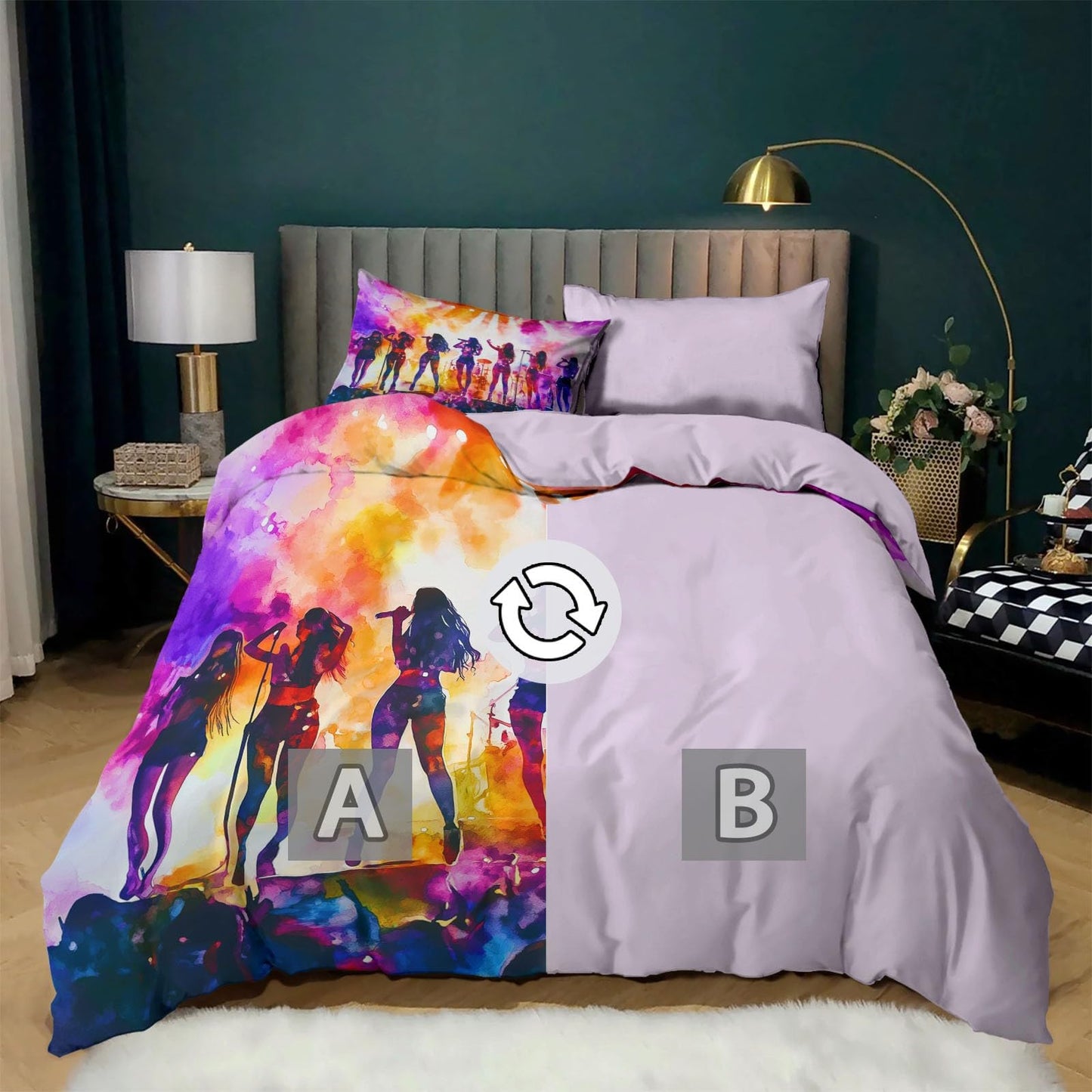 Twin Duvet Cover Set K Pop Girl Group 1 Soft Comforter Cover 68×90 Inches with Zipper Closure Pink, Breathable Hypoallergenic Microfiber Bedding Set for Girls Kids Teens Bedroom Decor
