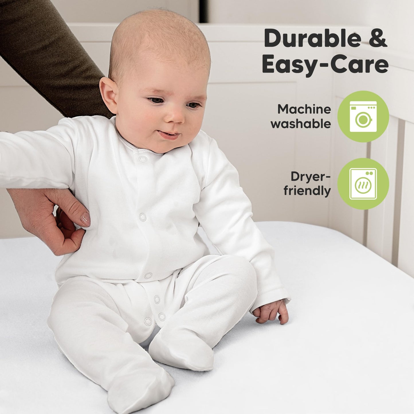 KeaBabies 2-Pack Organic Cotton Crib Sheets for Boys, Girls - 52x28 Fitted Crib Mattress Sheet Neutral, Breathable Cover for Baby Bed Set, Toddler Mattress, Soft & Cute Prints (Rose)