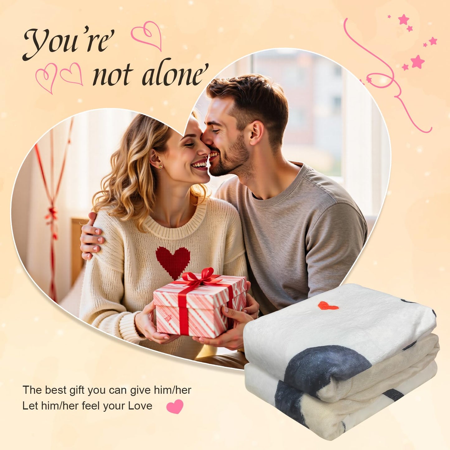 Wajade Gifts for Her Him Anniversary Blanket for Women Men Gifts for Girlfriend Boyfriend I Love You Gifts for Him Her Wedding Gift for Wife Husband Couple 50"X60"