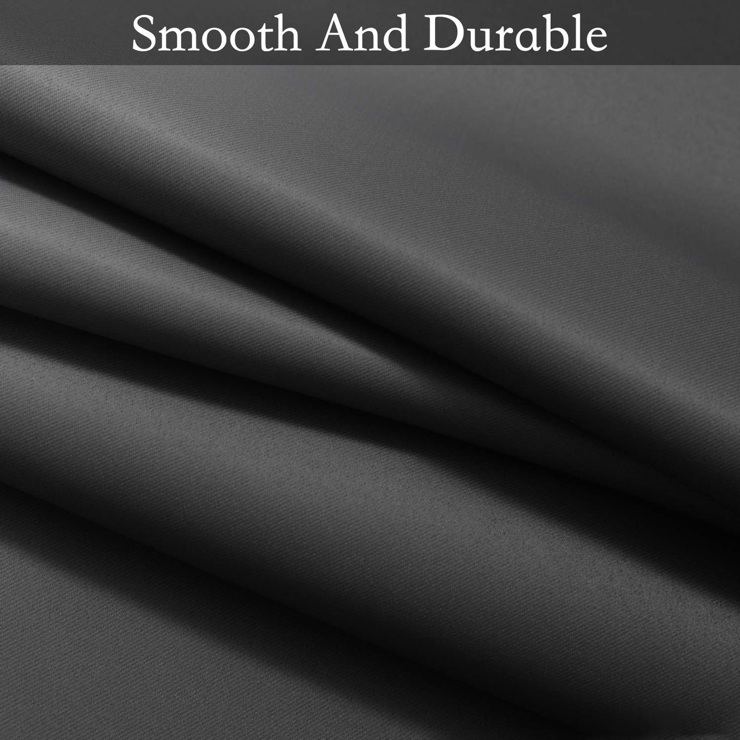 SimpleHome Ombre Room Darkening Curtains for Bedroom, Gradient Black to Grey White Light Blocking Thermal Insulated Grommet Window Curtain/Drapes for Living Room,2 Panels, 52x84 inches Length
