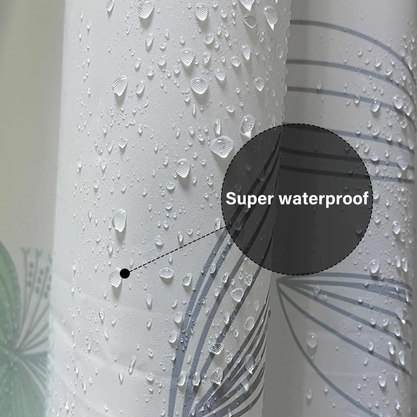 Myratts Plastic Shower Liner - Premium PEVA 6G Thickened Shower Curtain Liner with Rustproof Grommets and 3 Weighted Magnets, Waterproof Shower Curtain for Bathroom(Floral)
