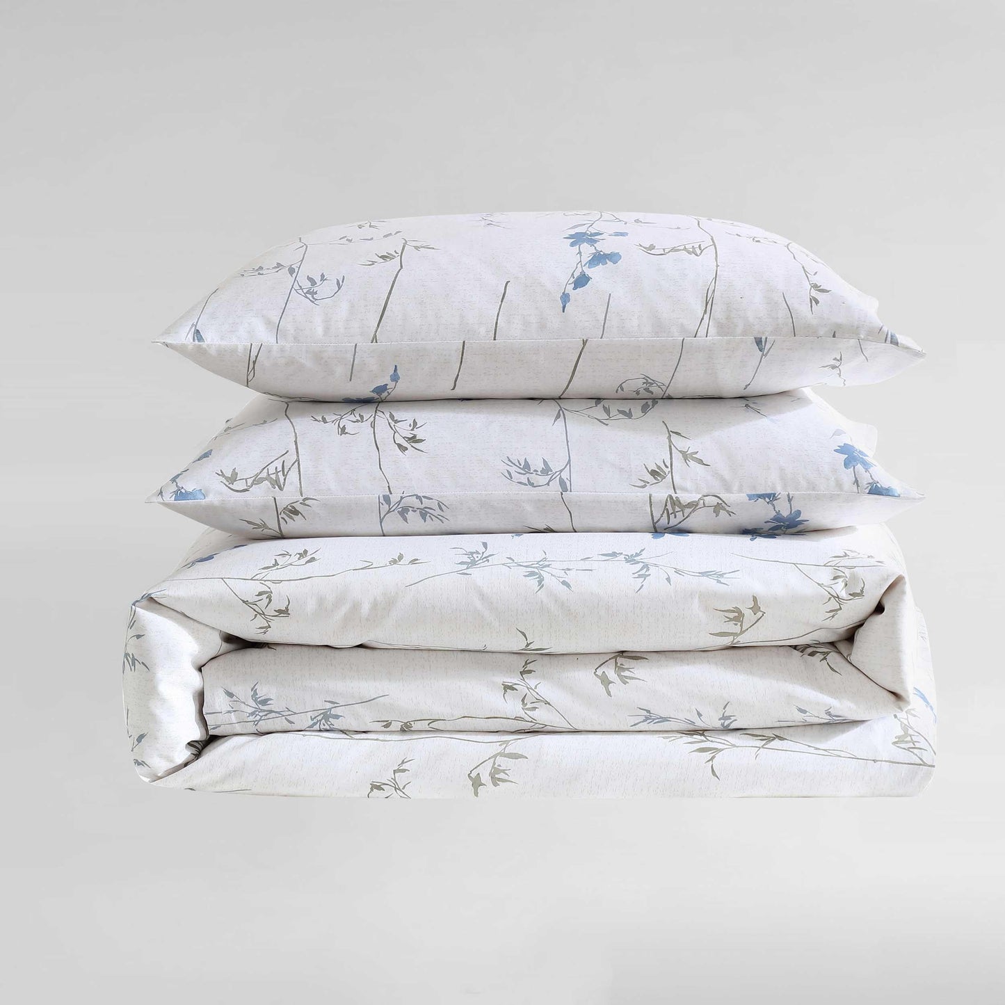Calvin Klein - King Comforter Set, Cotton Floral Bedding with a Naturally Soft Feel, 3 Piece Bed Set with Matching Pillowcases (Wildflower Beige)