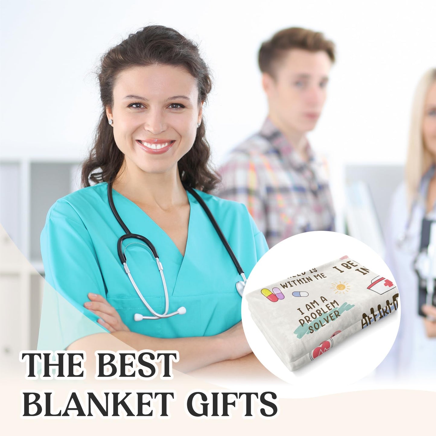 Stelogiift Nurse Gifts for Women Blanket 60" x 50" - Nurse Appreciation/Week/Day Gift, Graduation/Birthday/Present for Nursing Student/Practitioner, Nurses Practitioner, RN Nurses, LPN