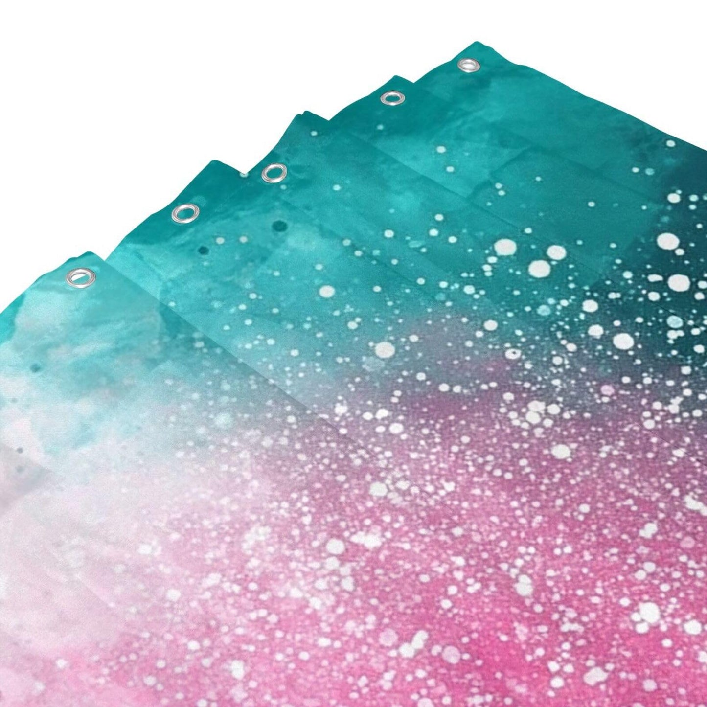 HSYOYO Pink Teal Abstract Shower Curtains for Bathroom Waterproof Shower Curtain Set with 12 Plastic Hooks Washable Bathroom Curtain Modern Bathroom Decor 72" W x 72" L
