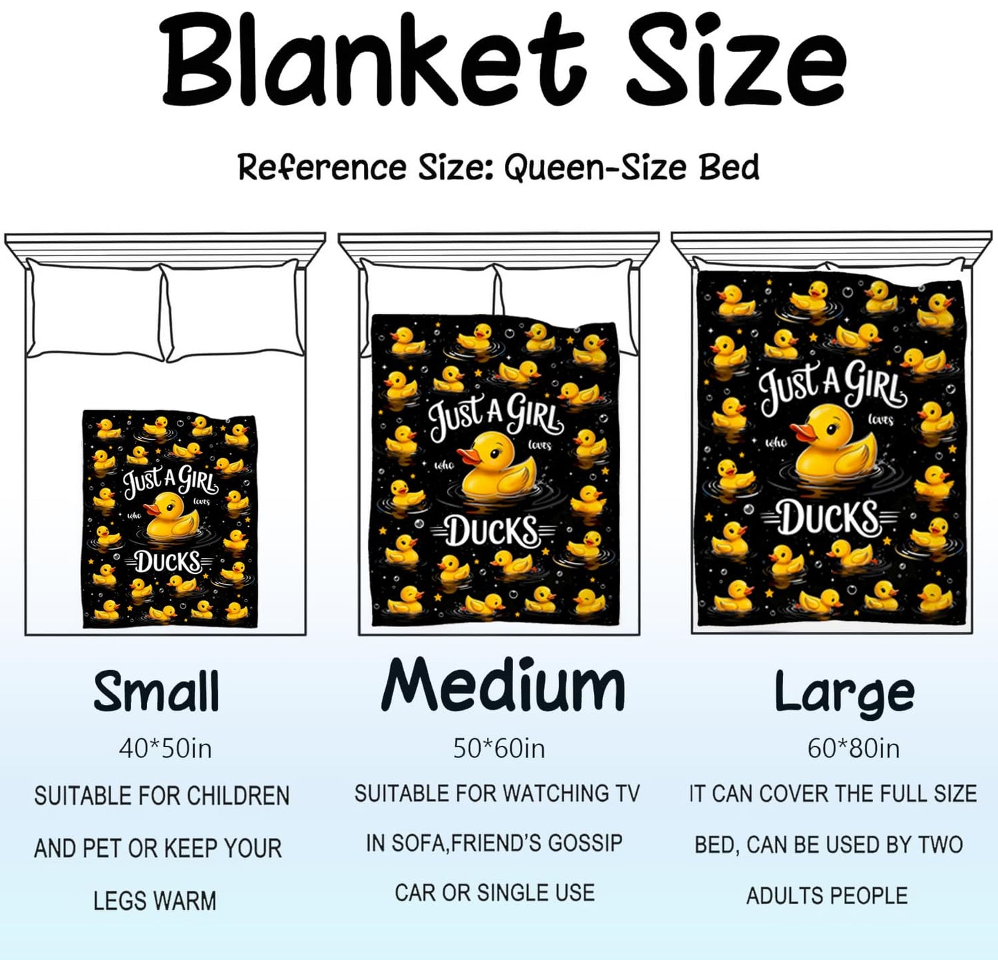 Duck Blanket Soft Warm Fluffy Flannel Rubber Ducks Blanket Themed Throw Blanket Bedding Decor Stuff Blankets Gifts for Duck Lover for Women Girls Kids Adults 50"x40"